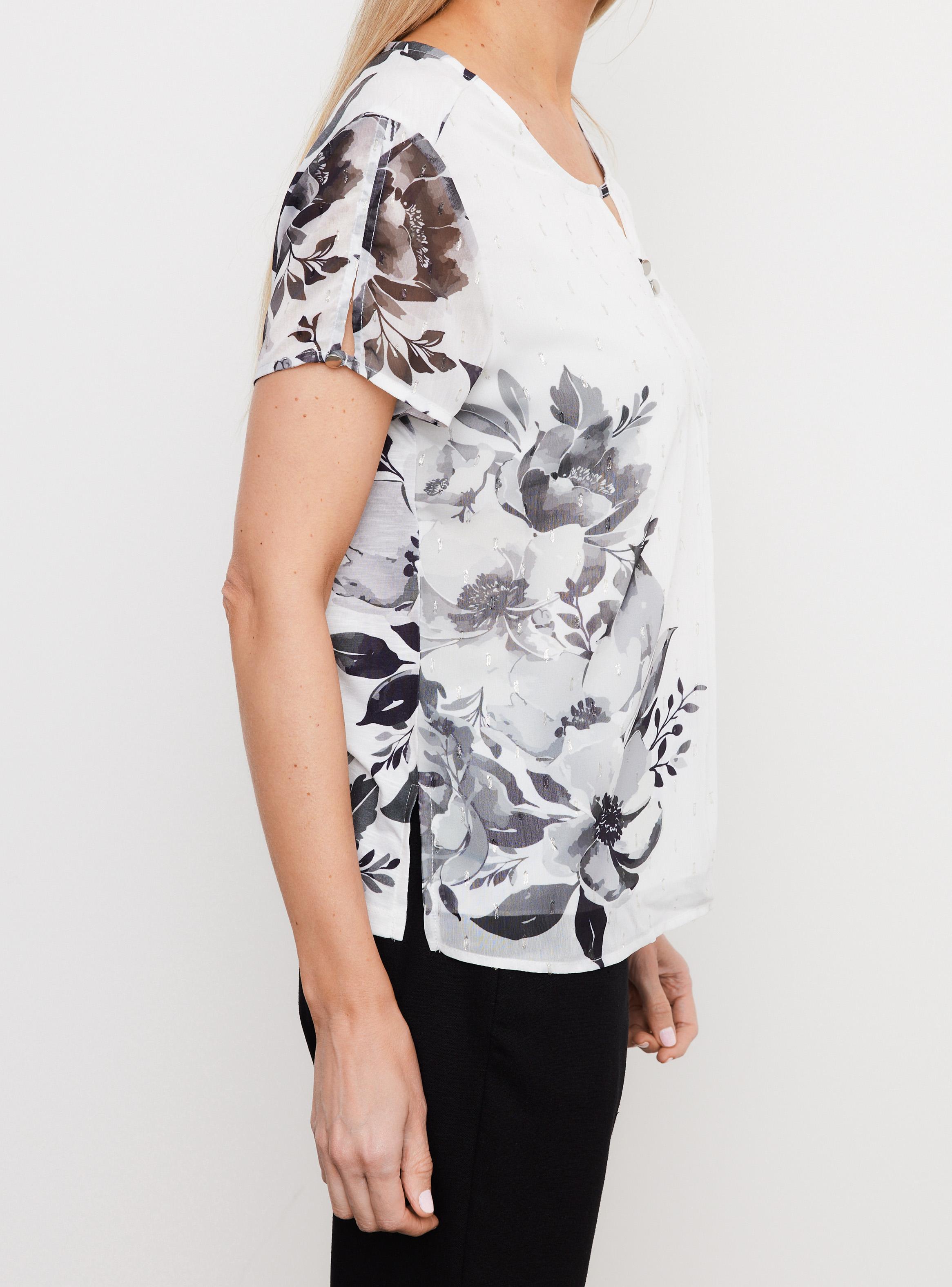 Blusa Mix Telas con Botones Metálicos-2