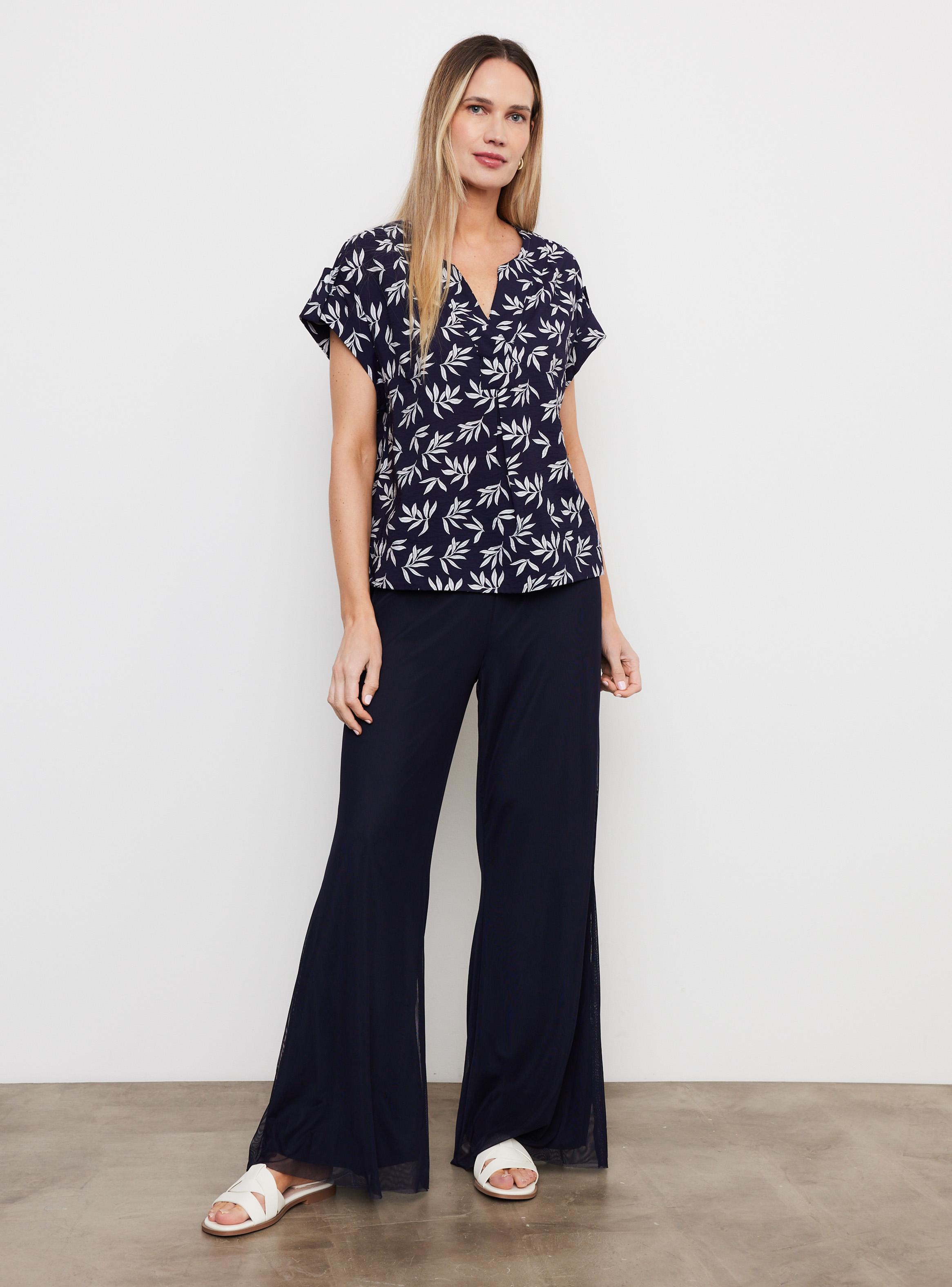 Blusa Estampada Manga Kimono con Correas-4