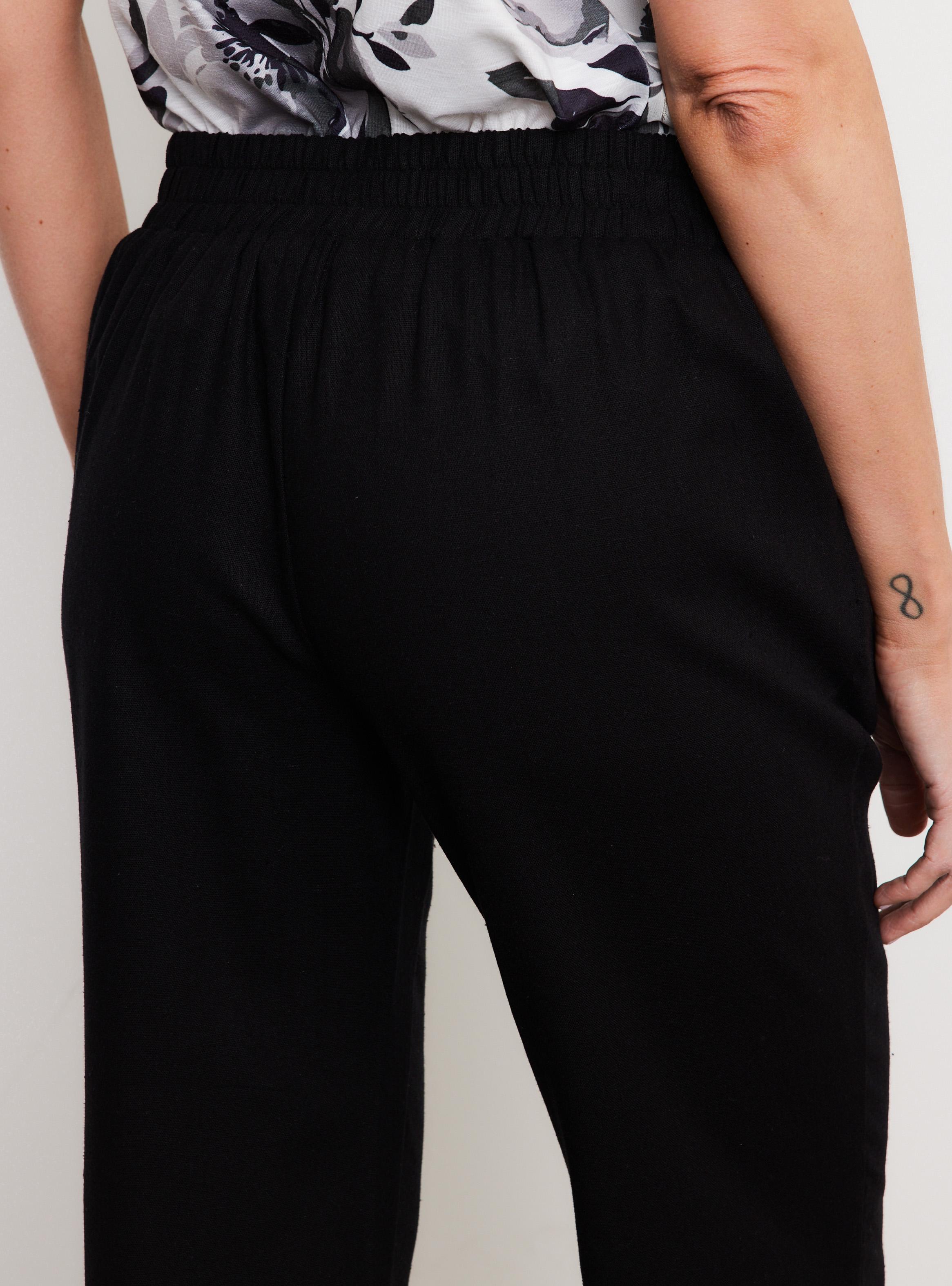 Pantalón Capri de Lino Estampado-3