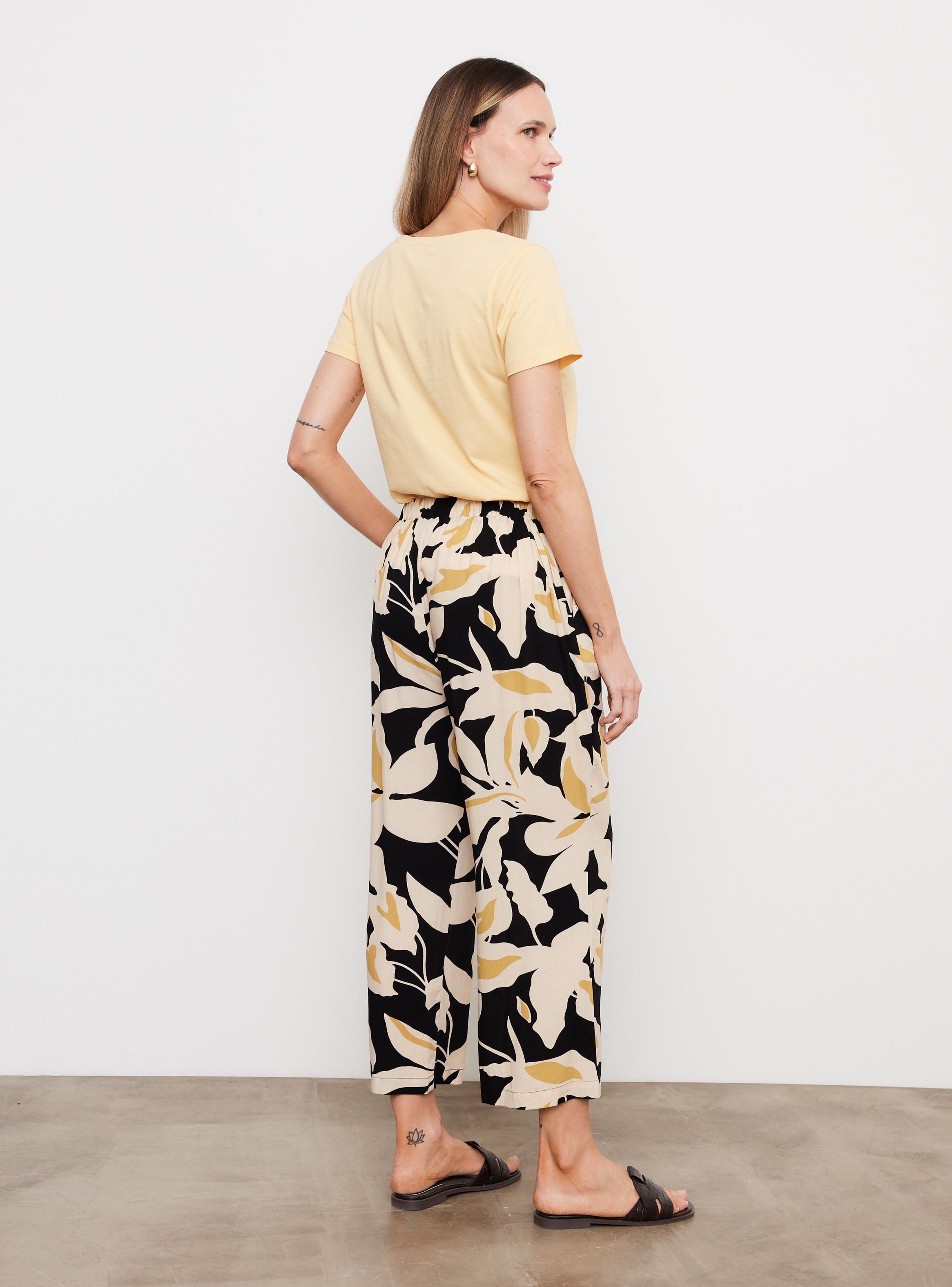 Pantalón Crop Pierna Ancho Ligero-5