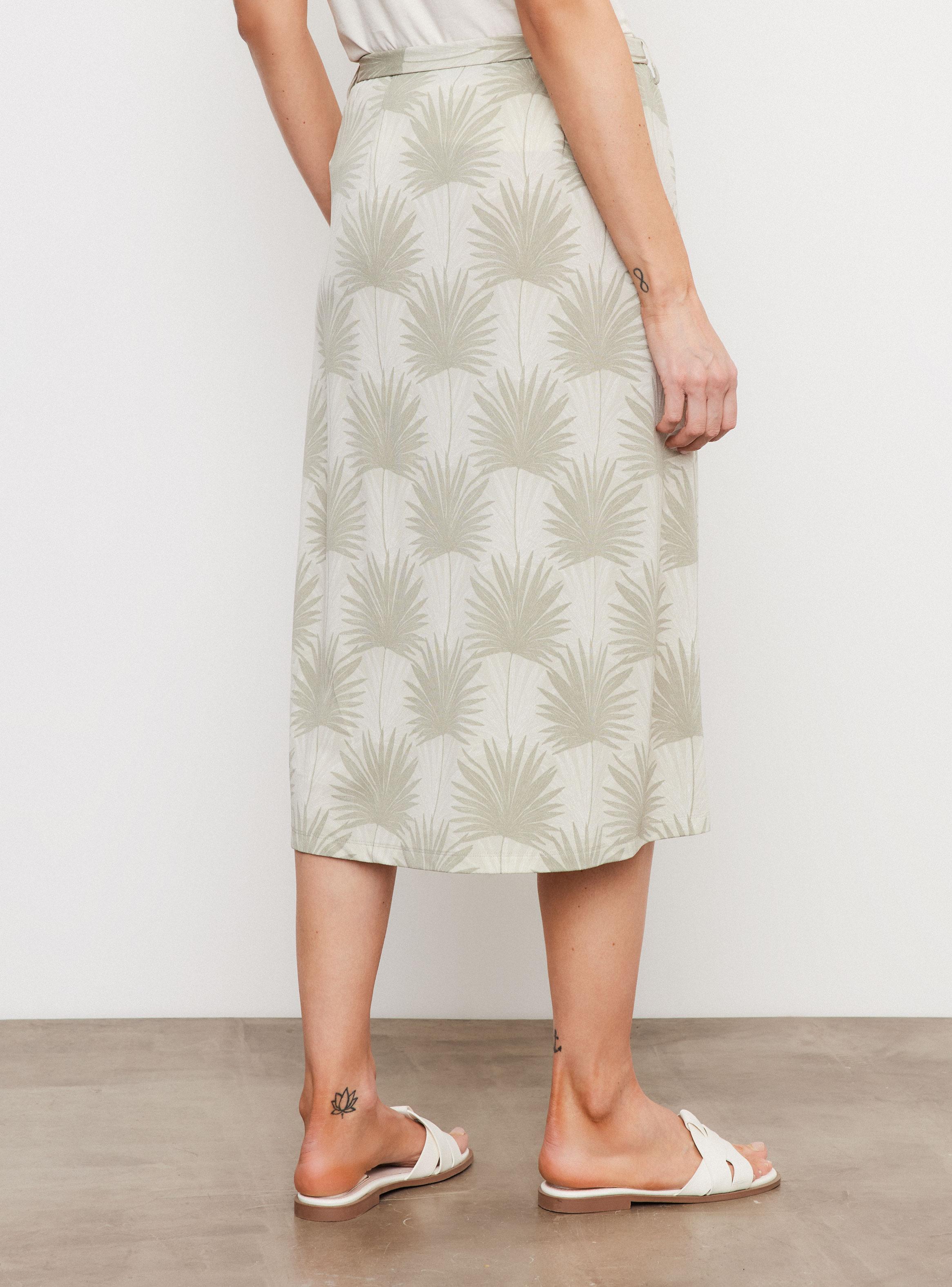 Falda Botones Frontales Ajuste Cómodo-1