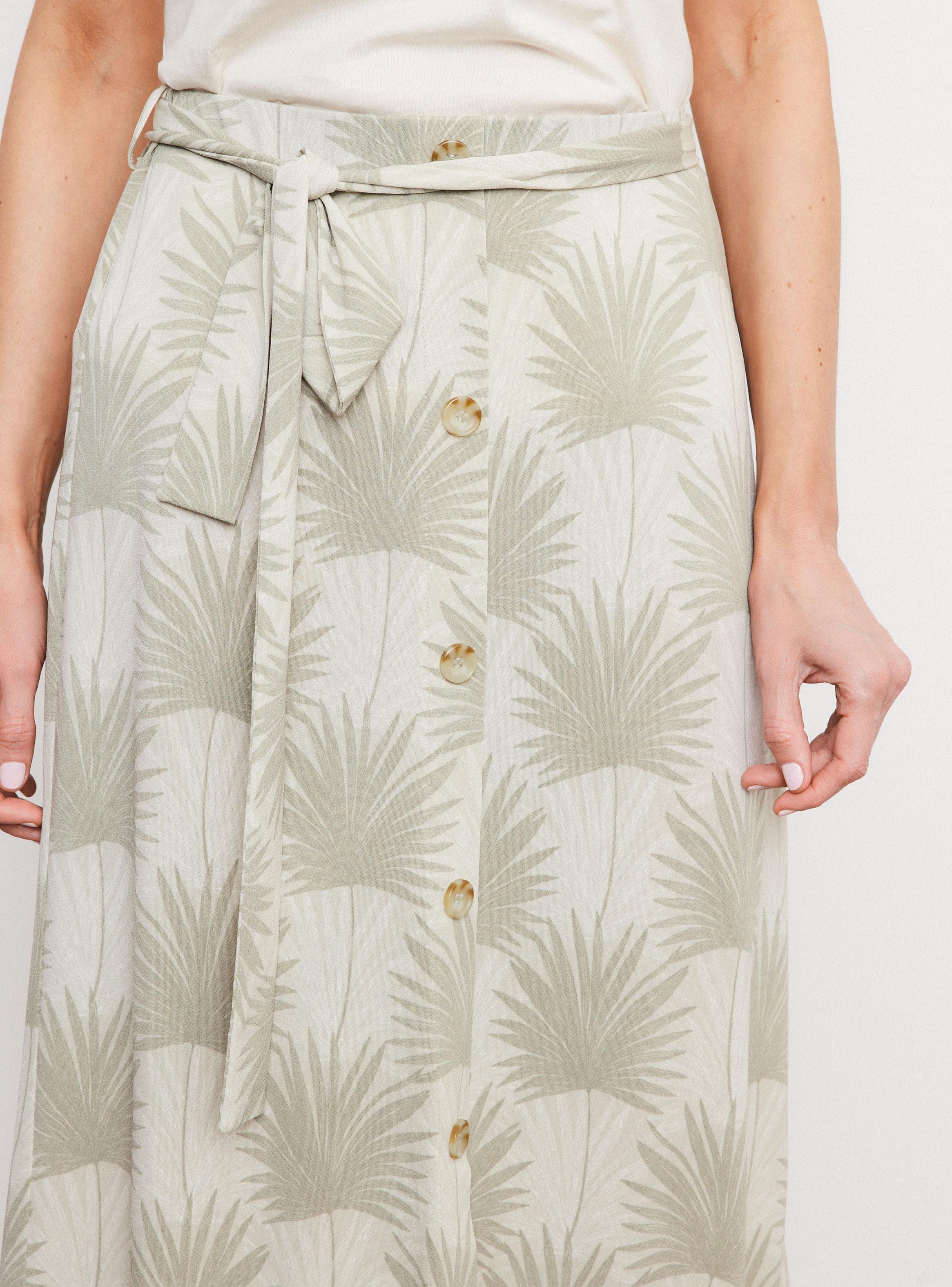 Falda Botones Frontales Ajuste Cómodo-2