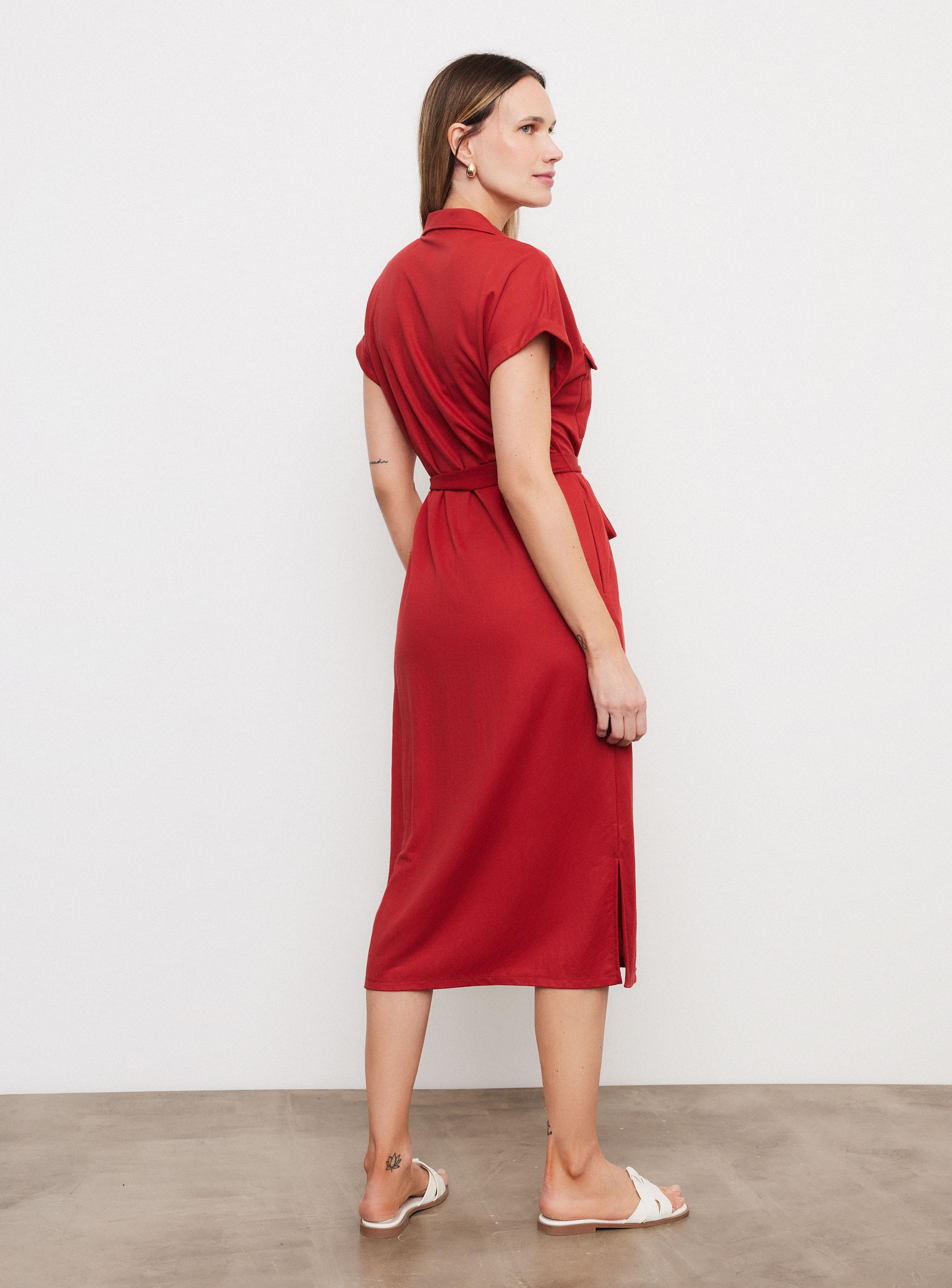 Vestido Camisero de Punto Piqué-5