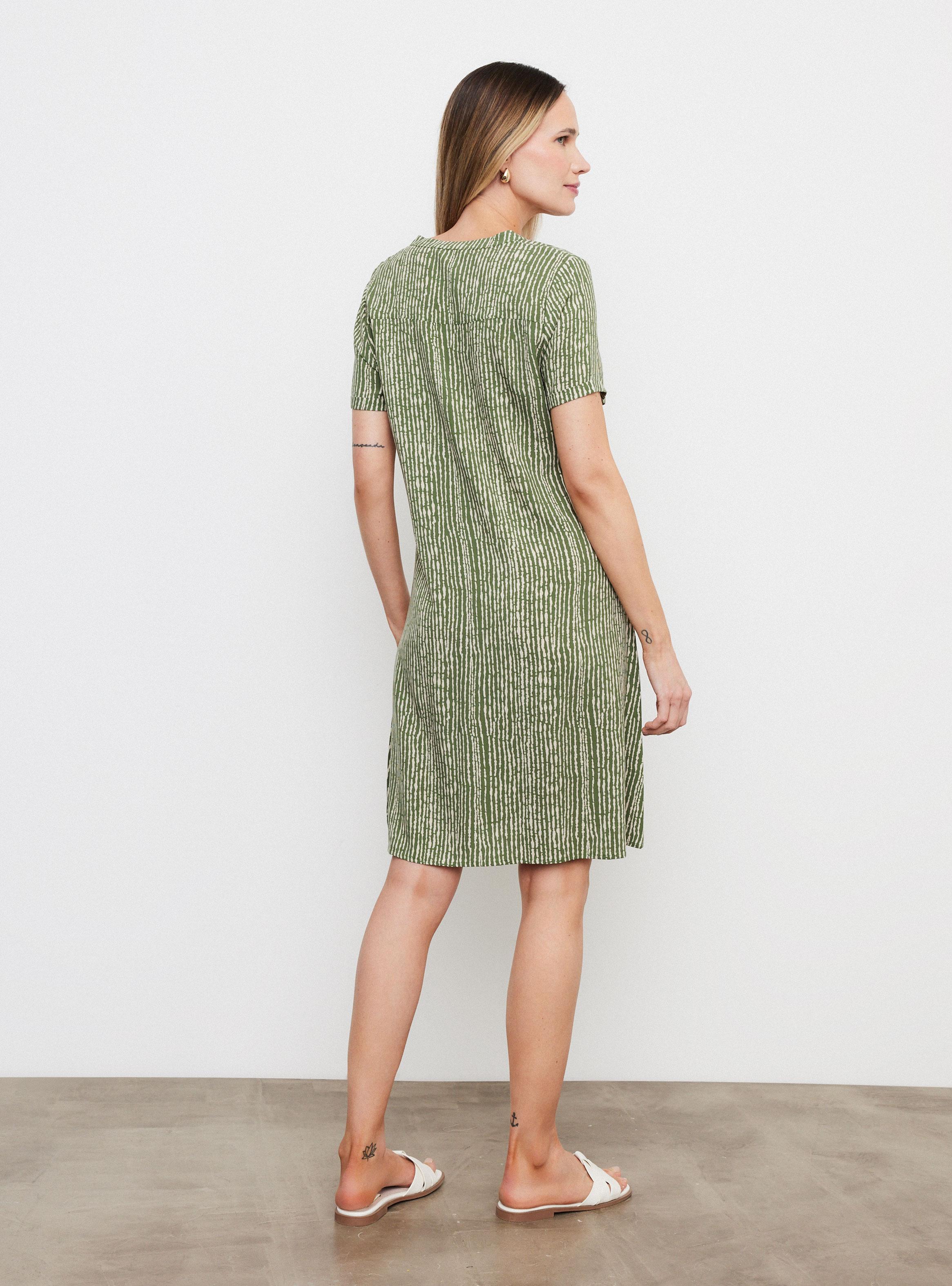 Vestido Camisero Fluido Estampado-5