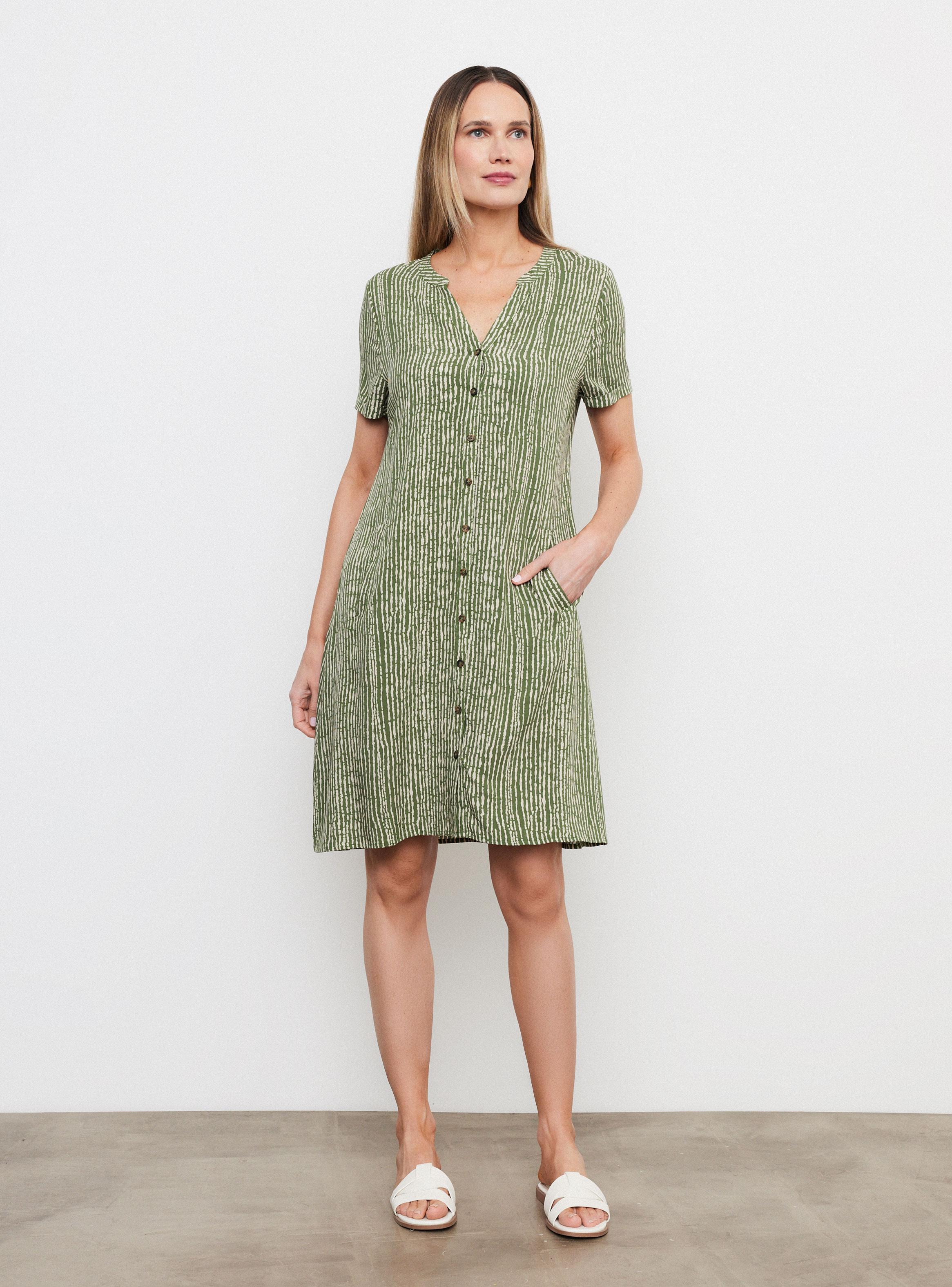 Vestido Camisero Fluido Estampado-4