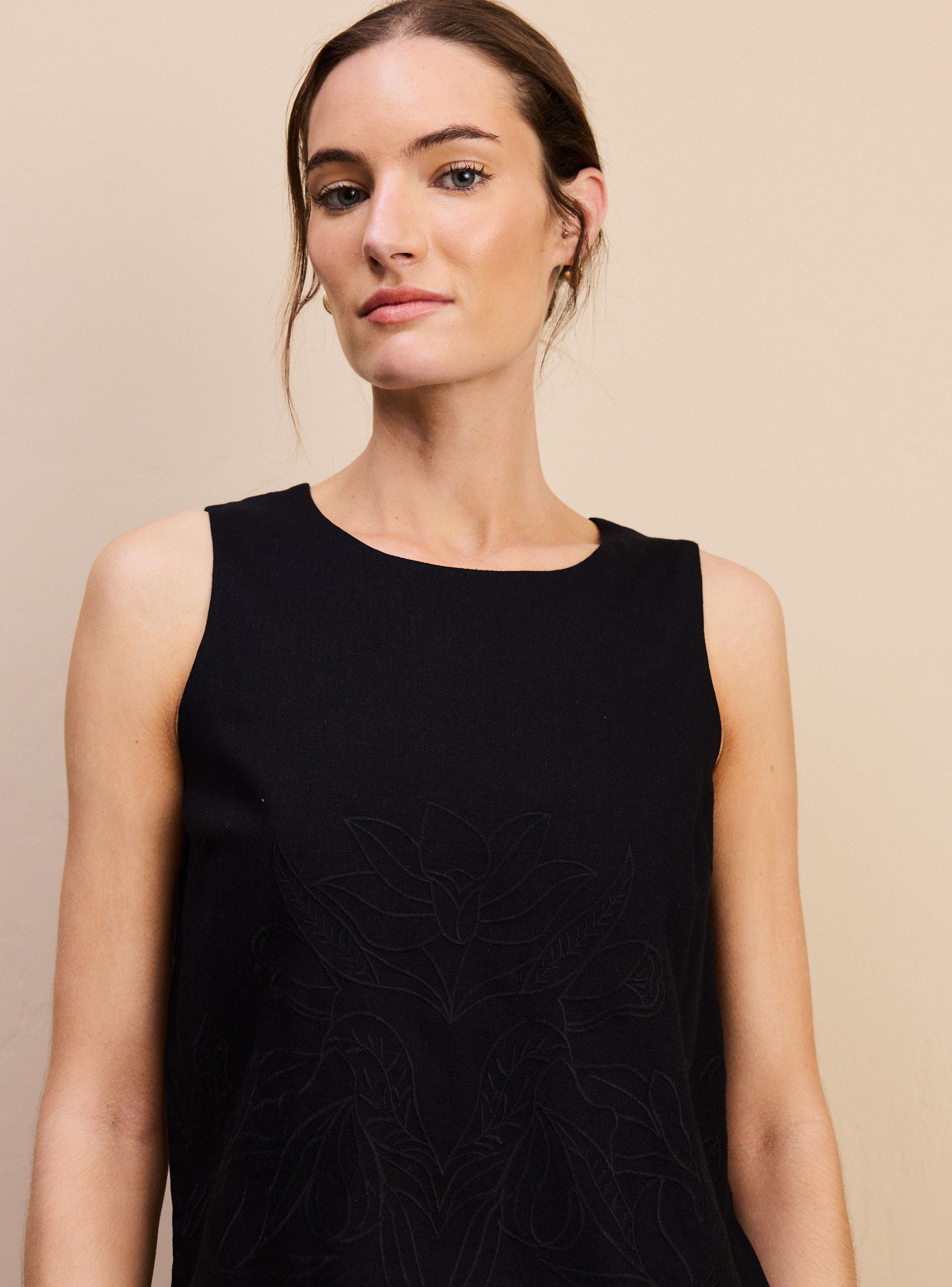 Blusa con Lino Bordado-2