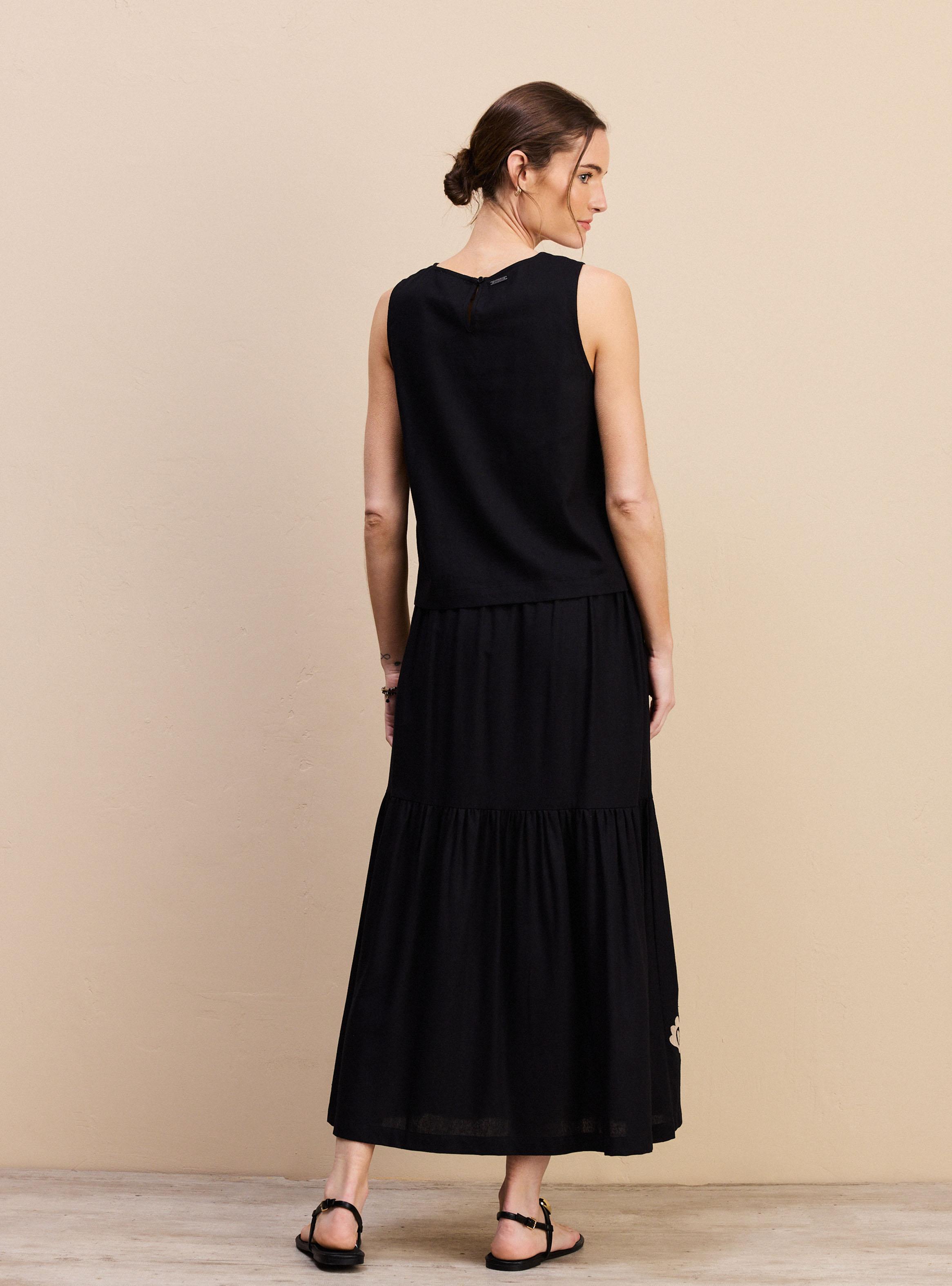 Blusa con Lino Bordado-5