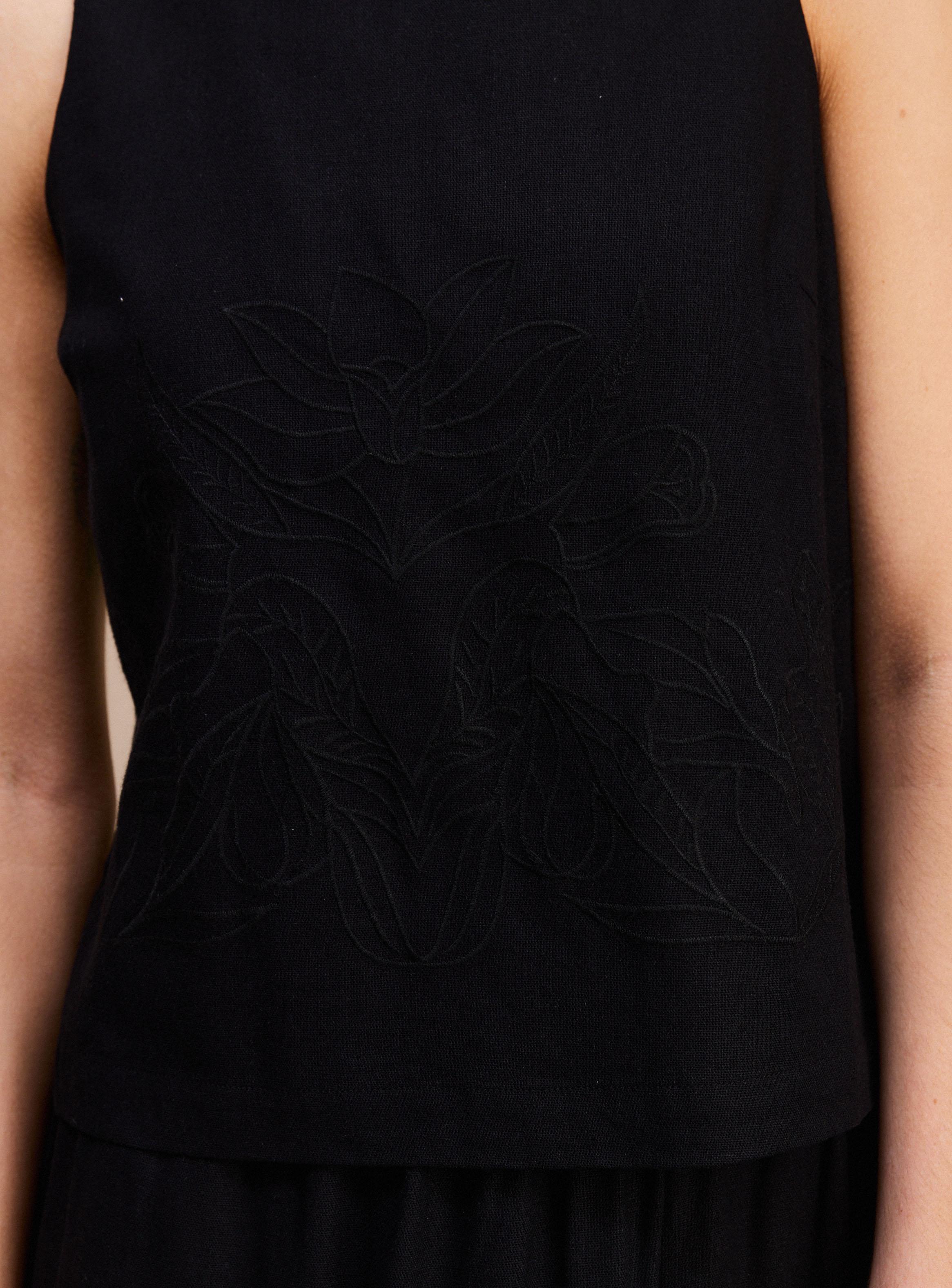 Blusa con Lino Bordado-3