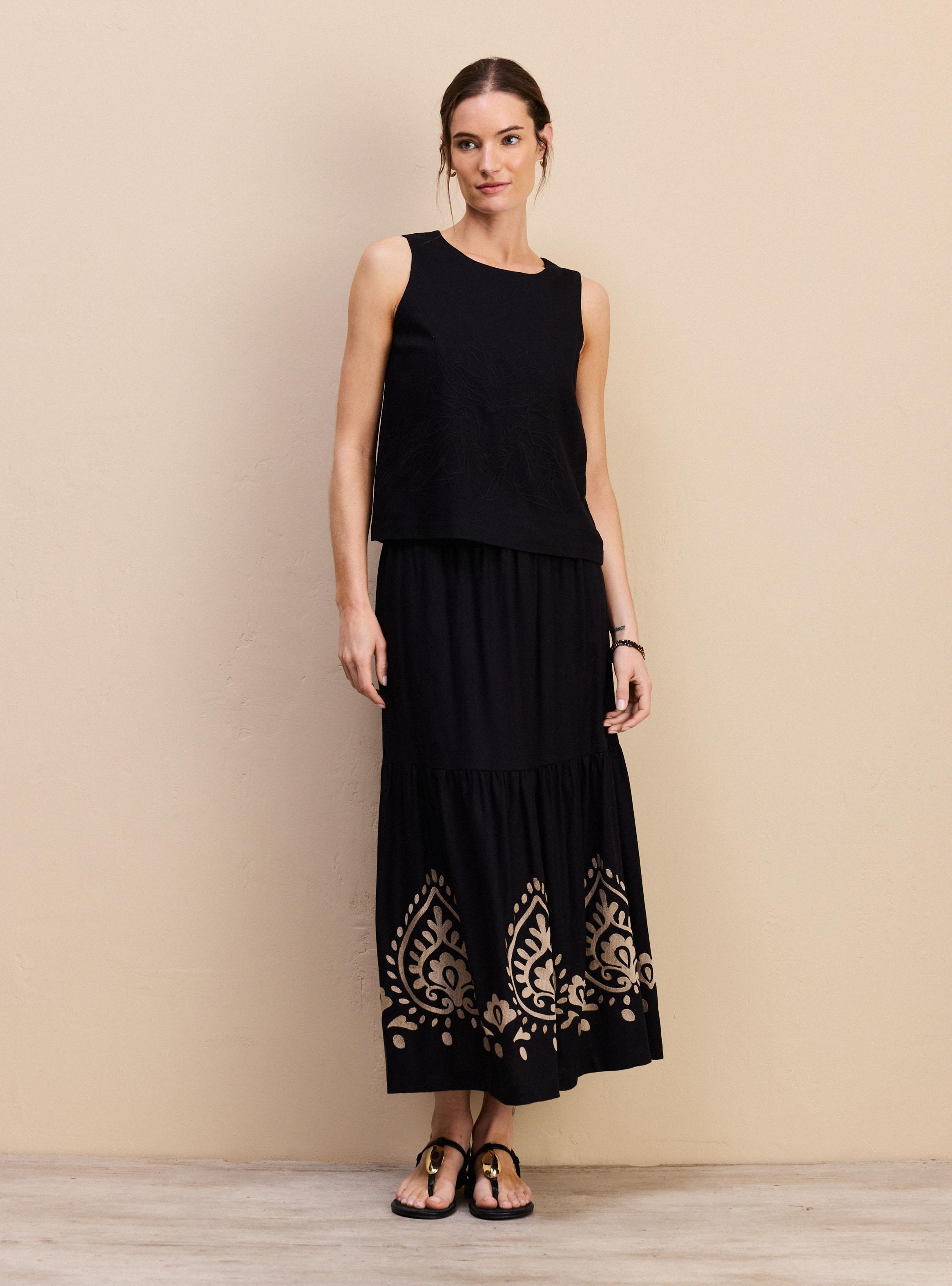 Blusa con Lino Bordado-4