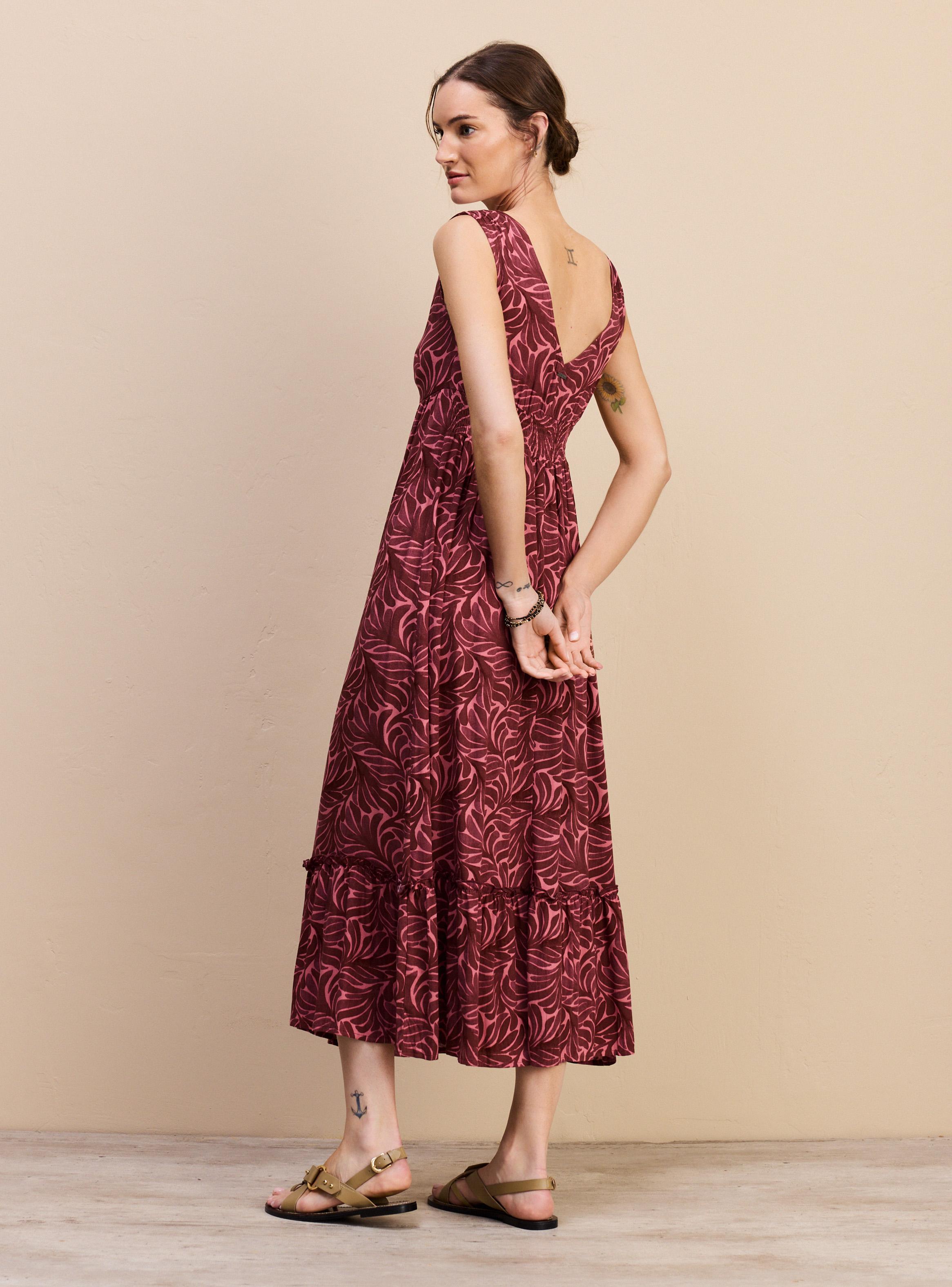 Vestido Full Estampado con Corte Bajo el Busto-5