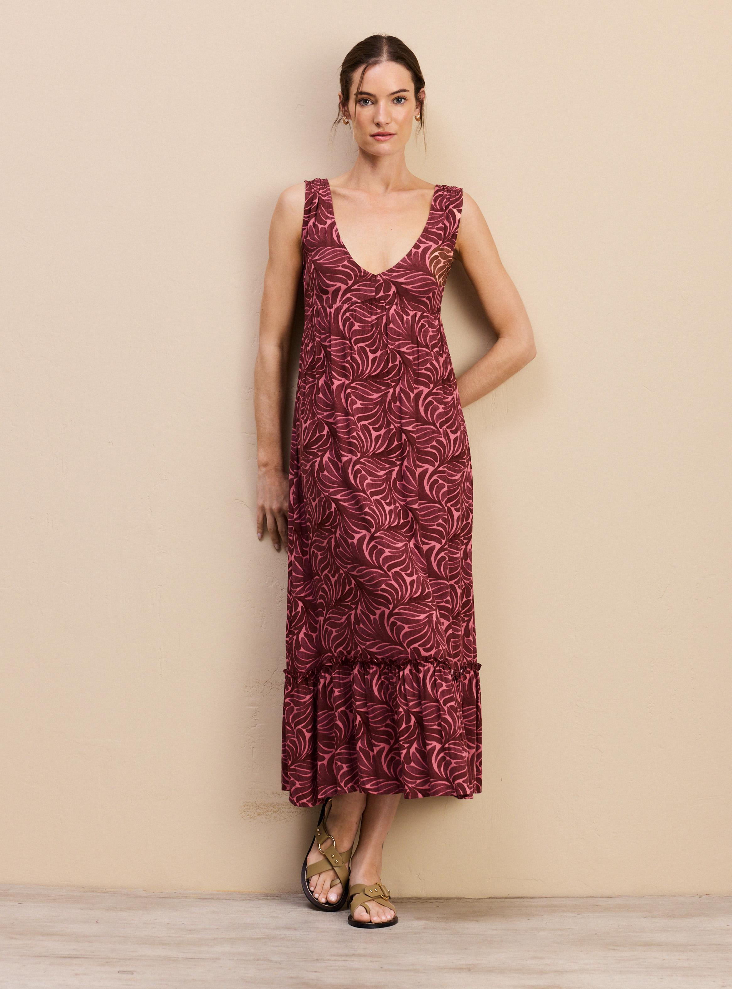 Vestido Full Estampado con Corte Bajo el Busto-4