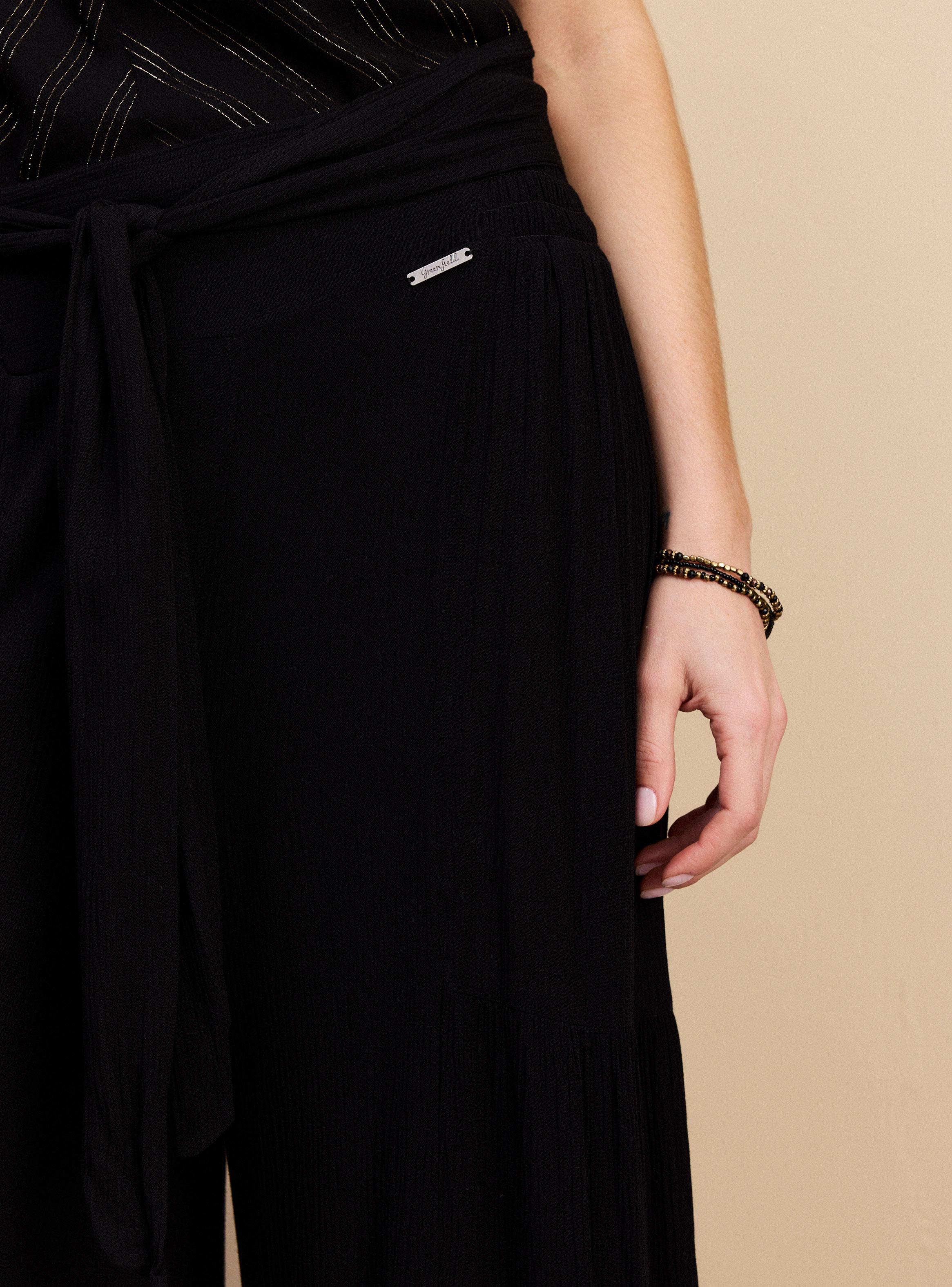 Pantalón Fluido con Capas Elástico en Cintura-2