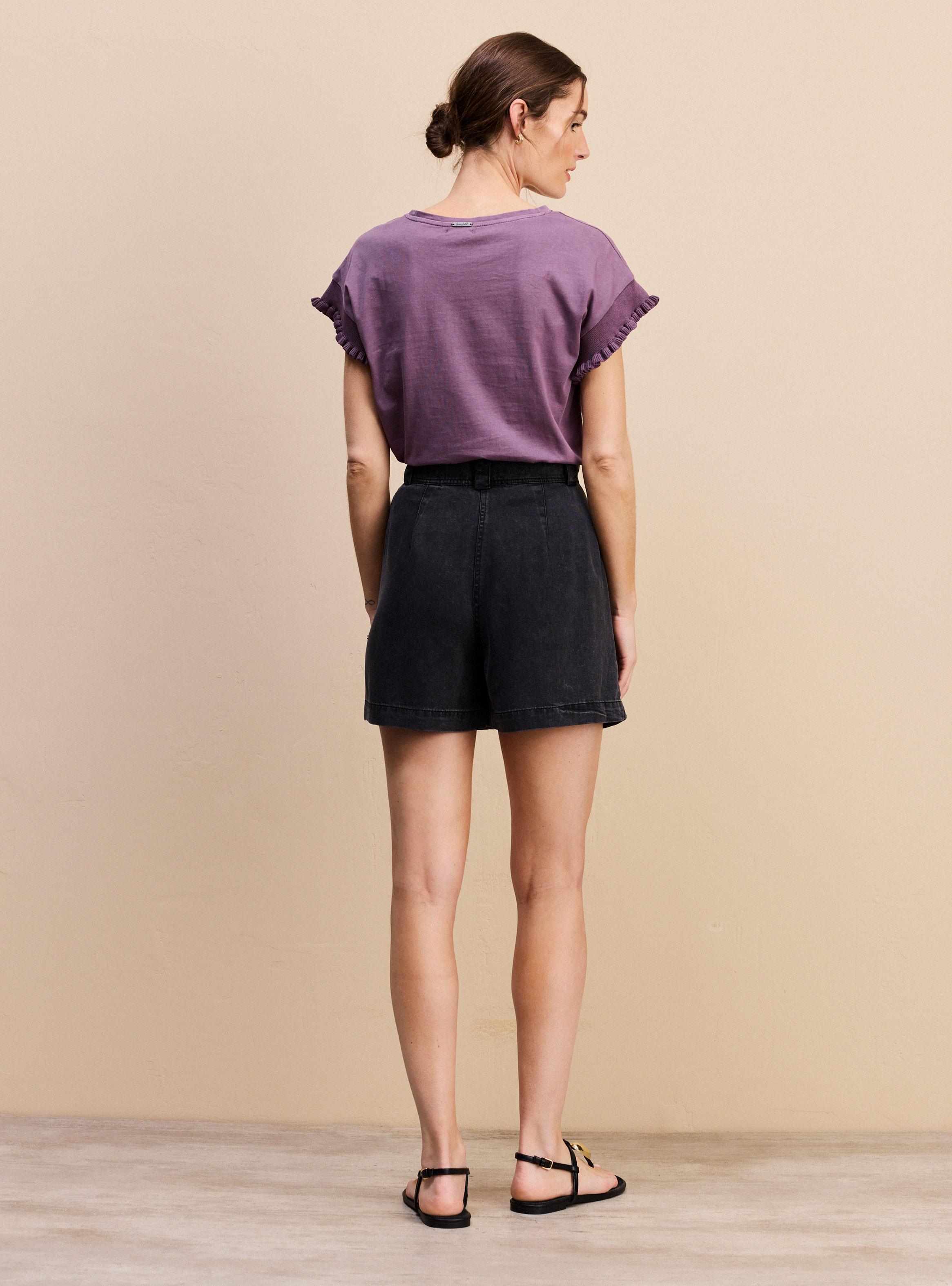 Short con Pinzas Proceso de Lavado-5