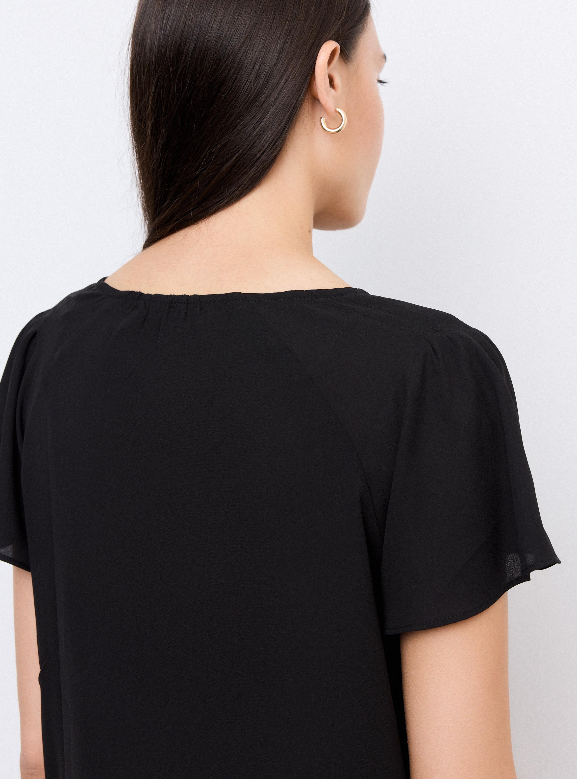 Blusa Escote V Mangas con Vuelos-3