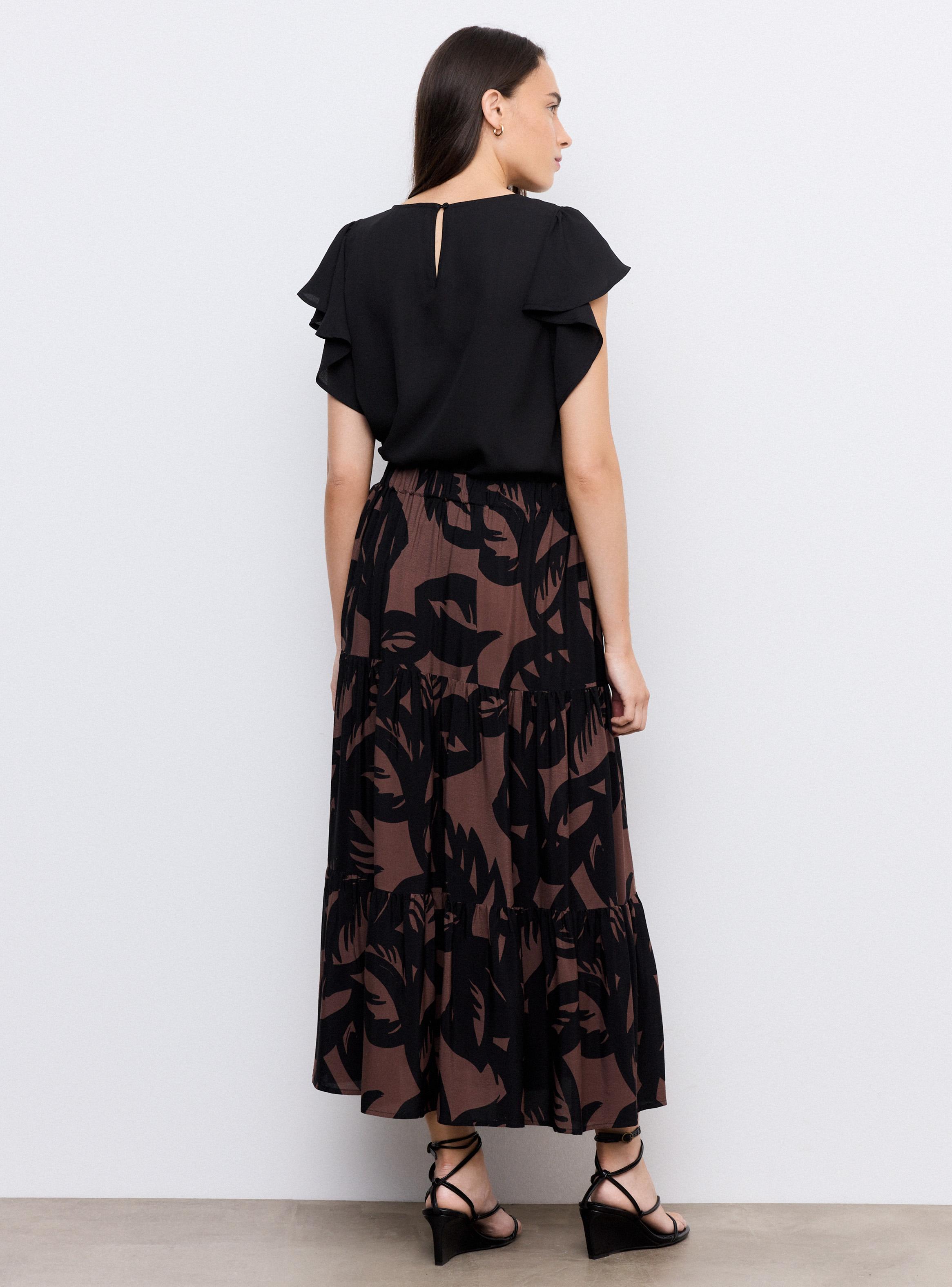 Blusa Escote Redondo Mangas con Volantes-5