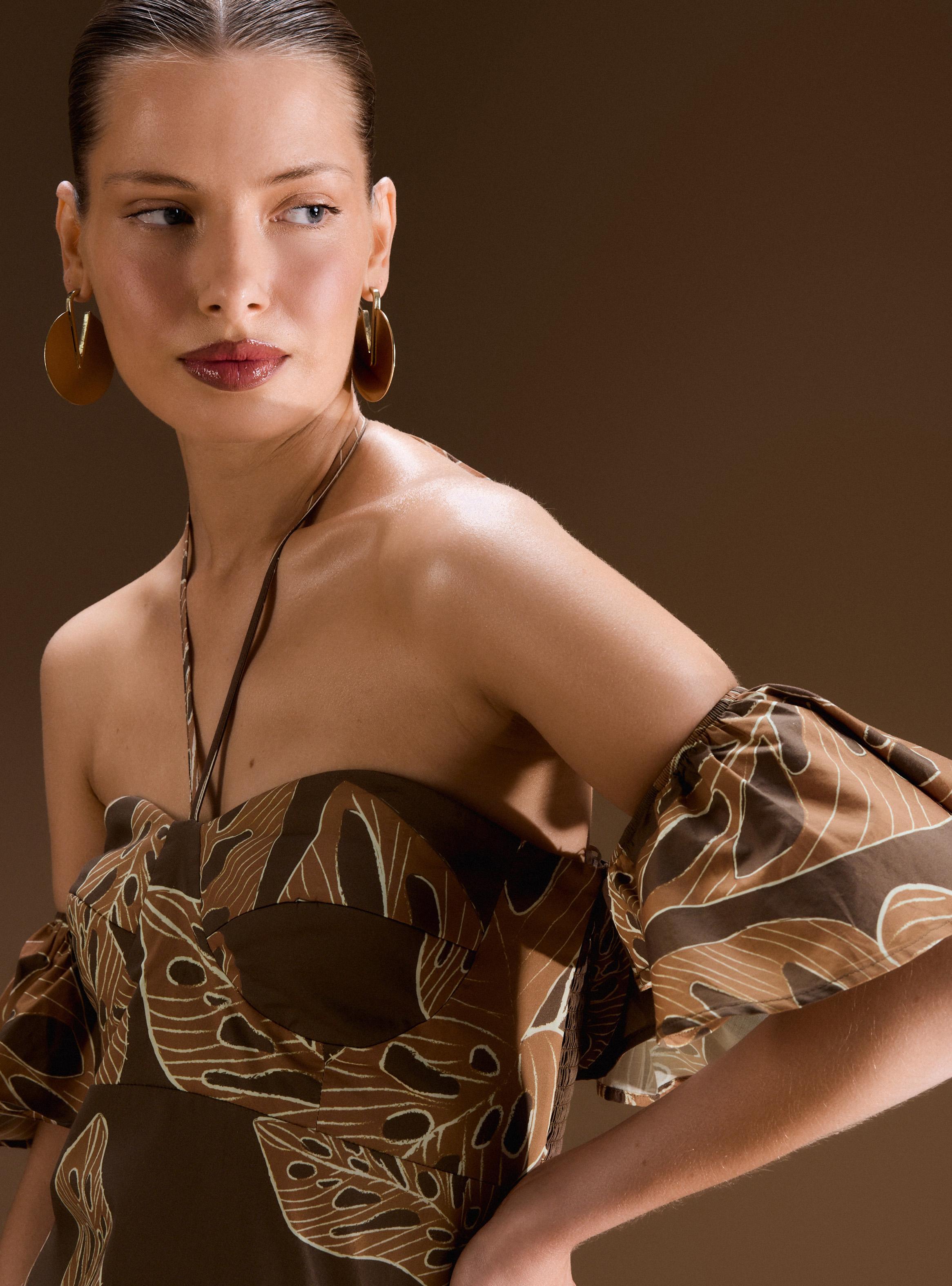 Vestido Off Shoulder con Volantes Colección Ange Eyzaquirre-2