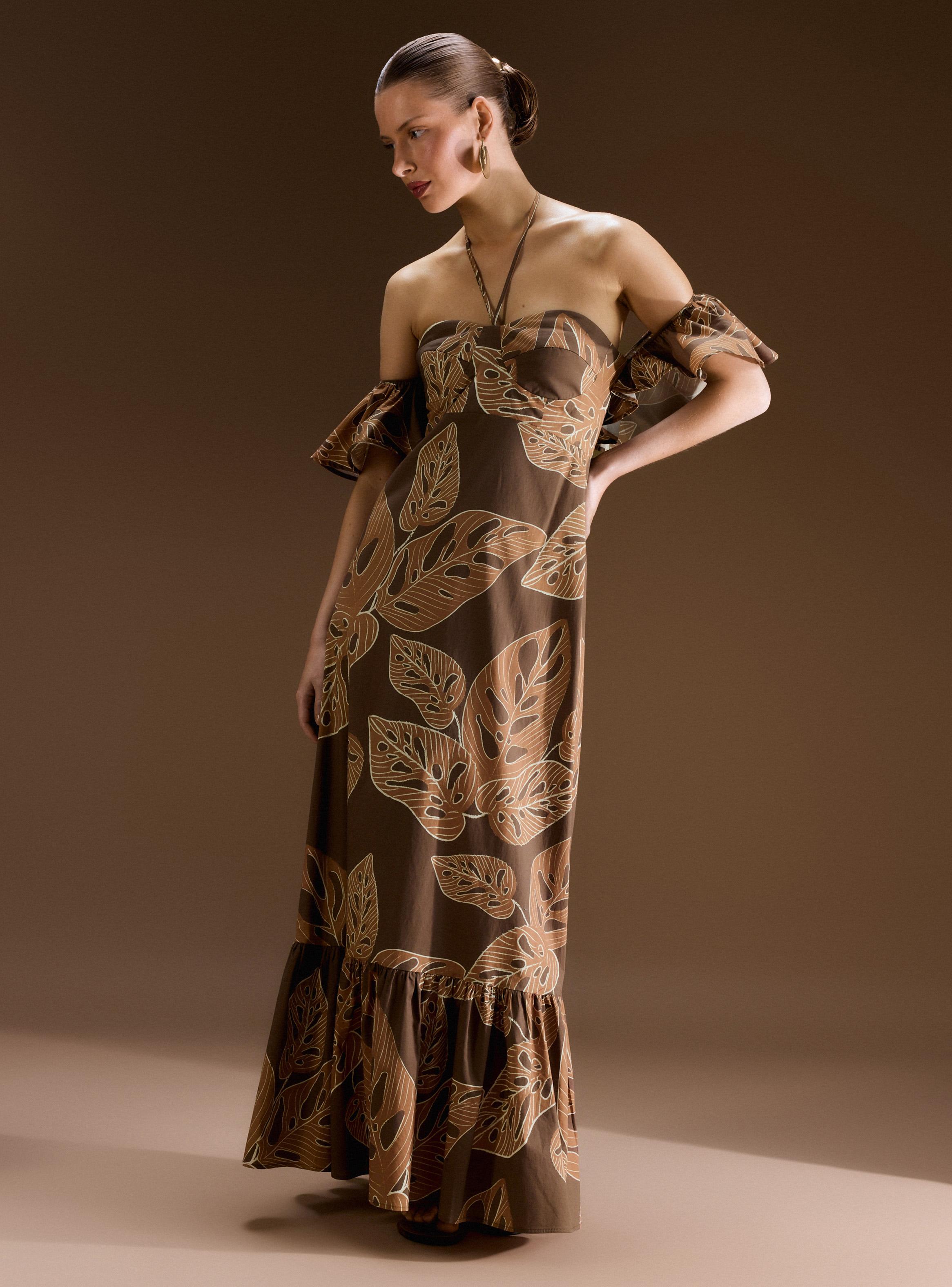 Vestido Off Shoulder con Volantes Colección Ange Eyzaquirre-4