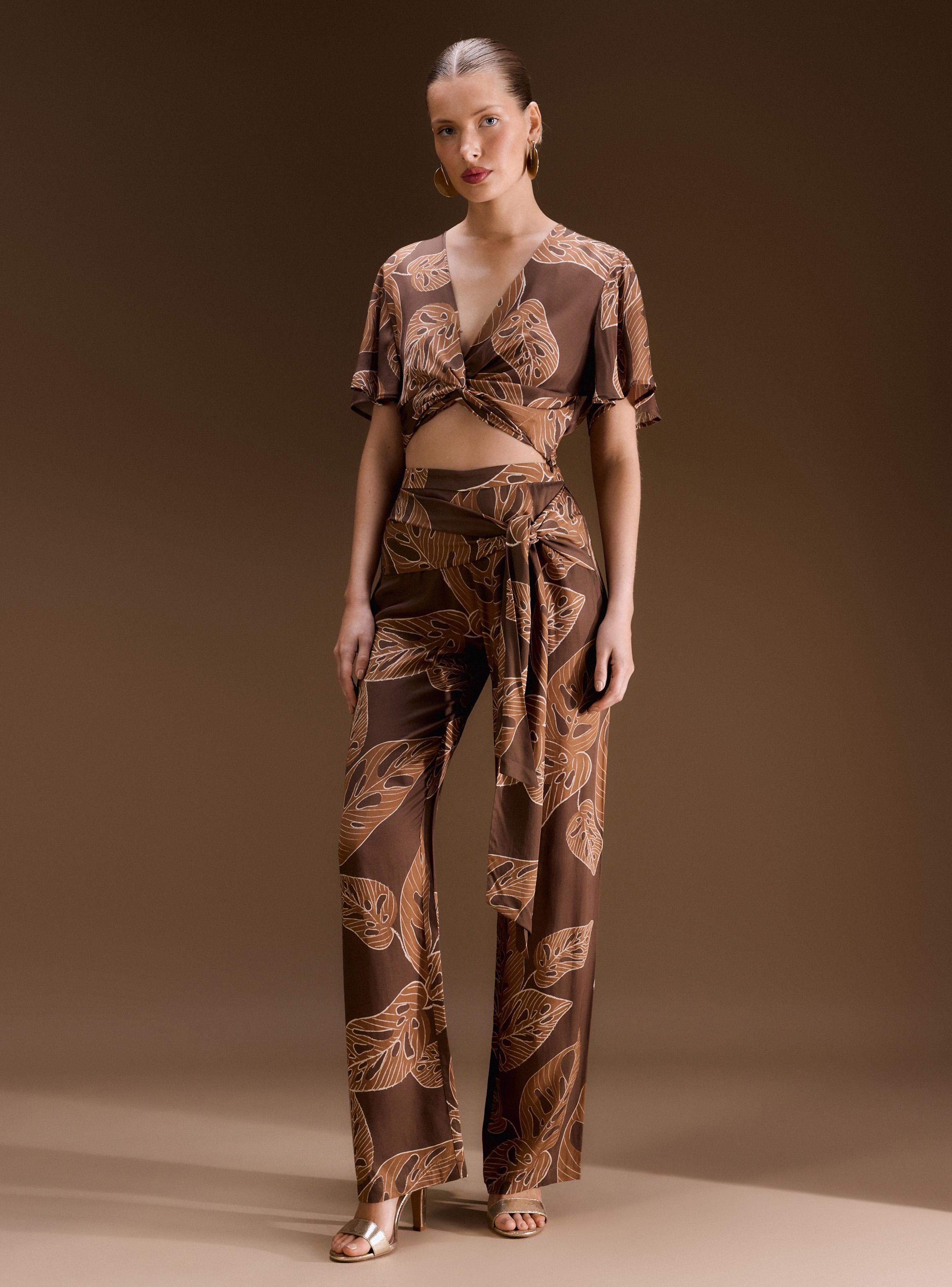 Blusa Cruzada con Nudo Colección Ange Eyzaguirre-4