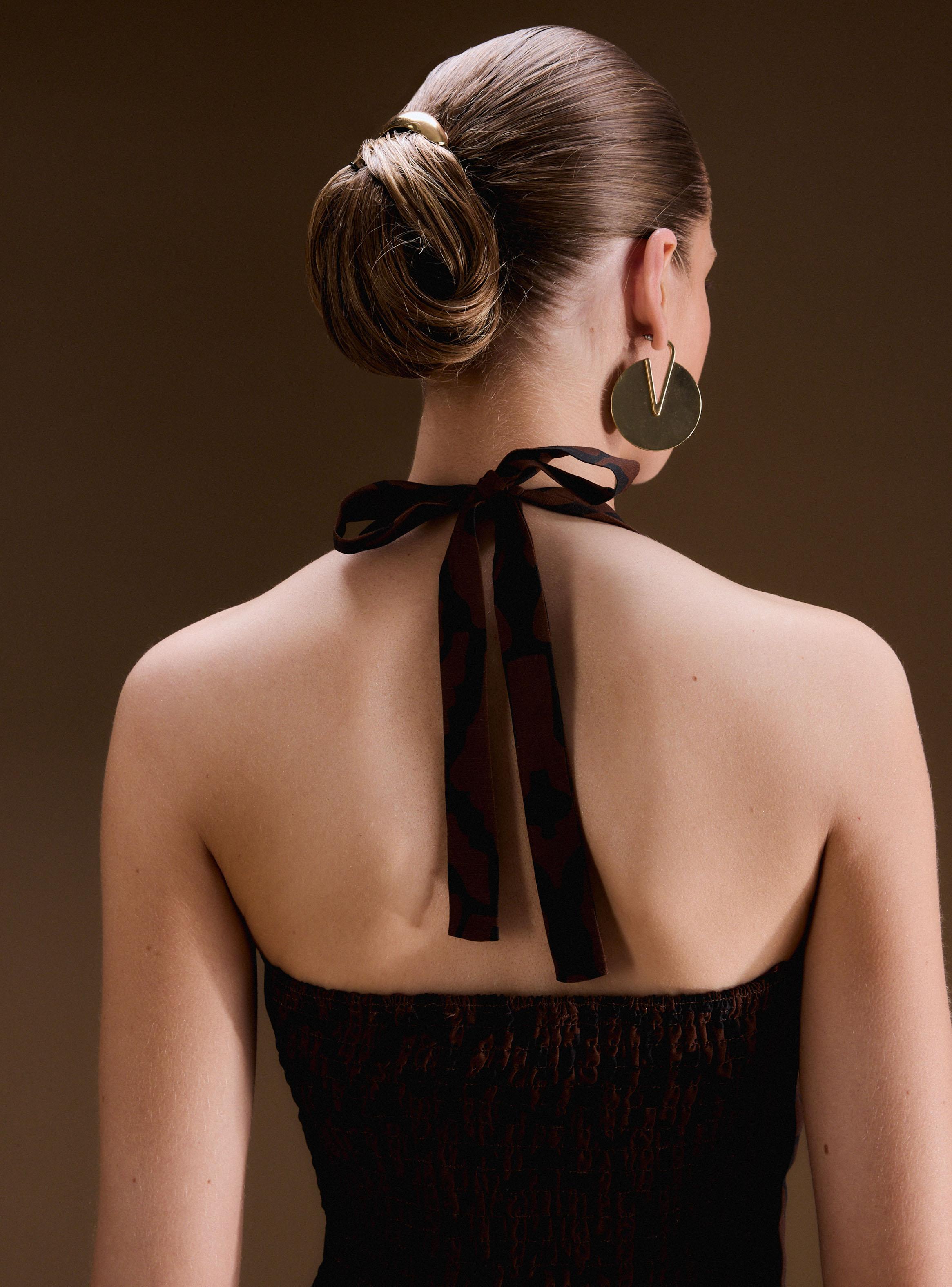 Blusa Strapless con Recogido Colección Ange Eyzaguirre-3