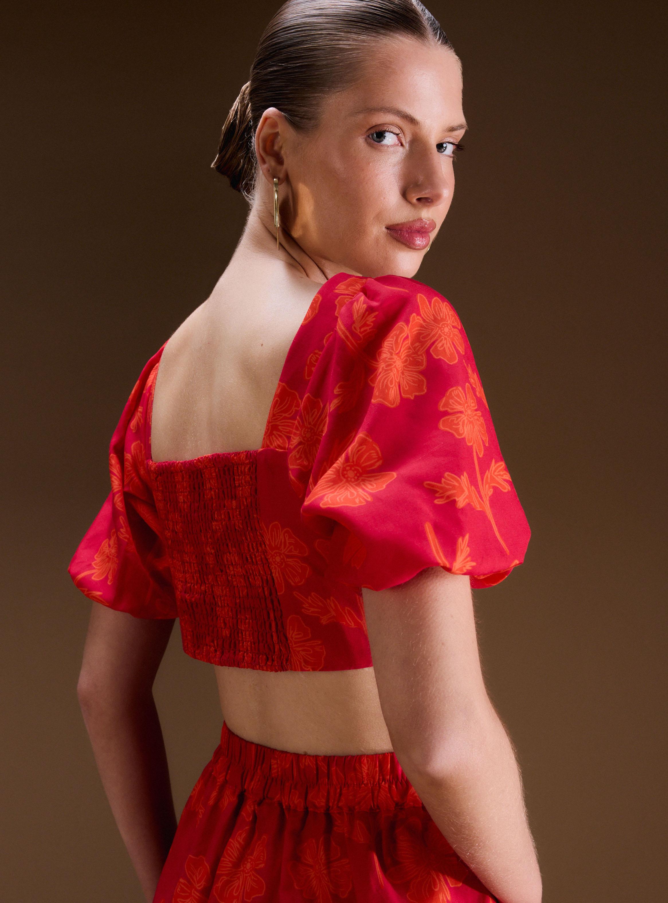 Blusa Manga Abullonada con Hebilla Colección Ange Eyzaguirre-3