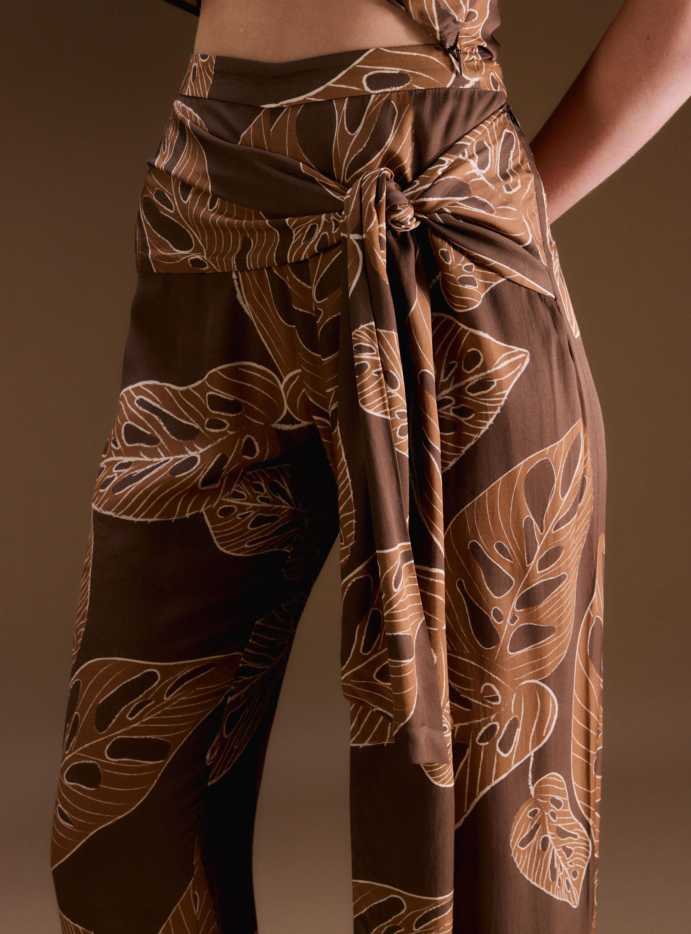 Pantalón Straight Fluido con Lazo Colección Ange Eyzaguirre-2