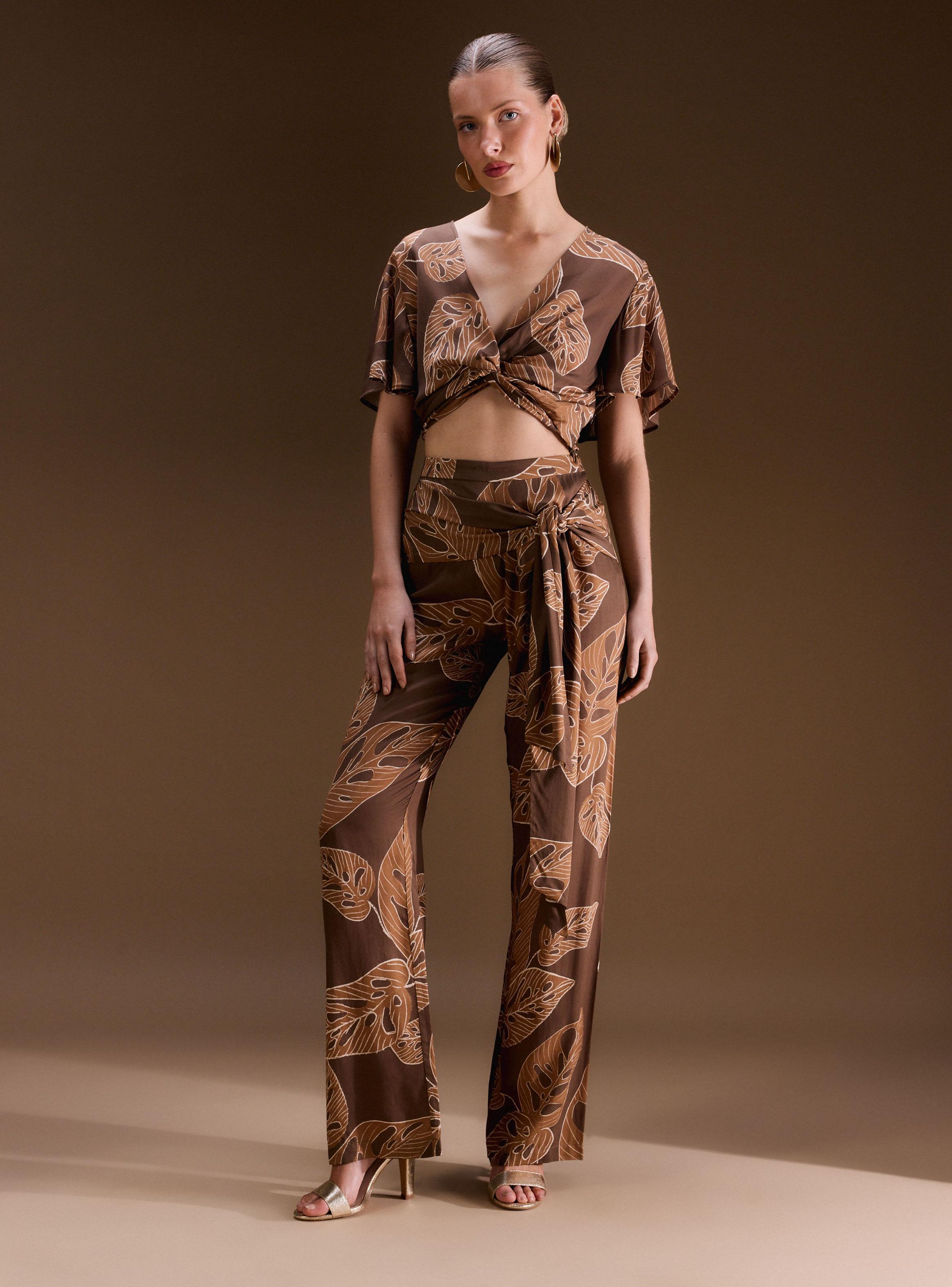 Pantalón Straight Fluido con Lazo Colección Ange Eyzaguirre-4