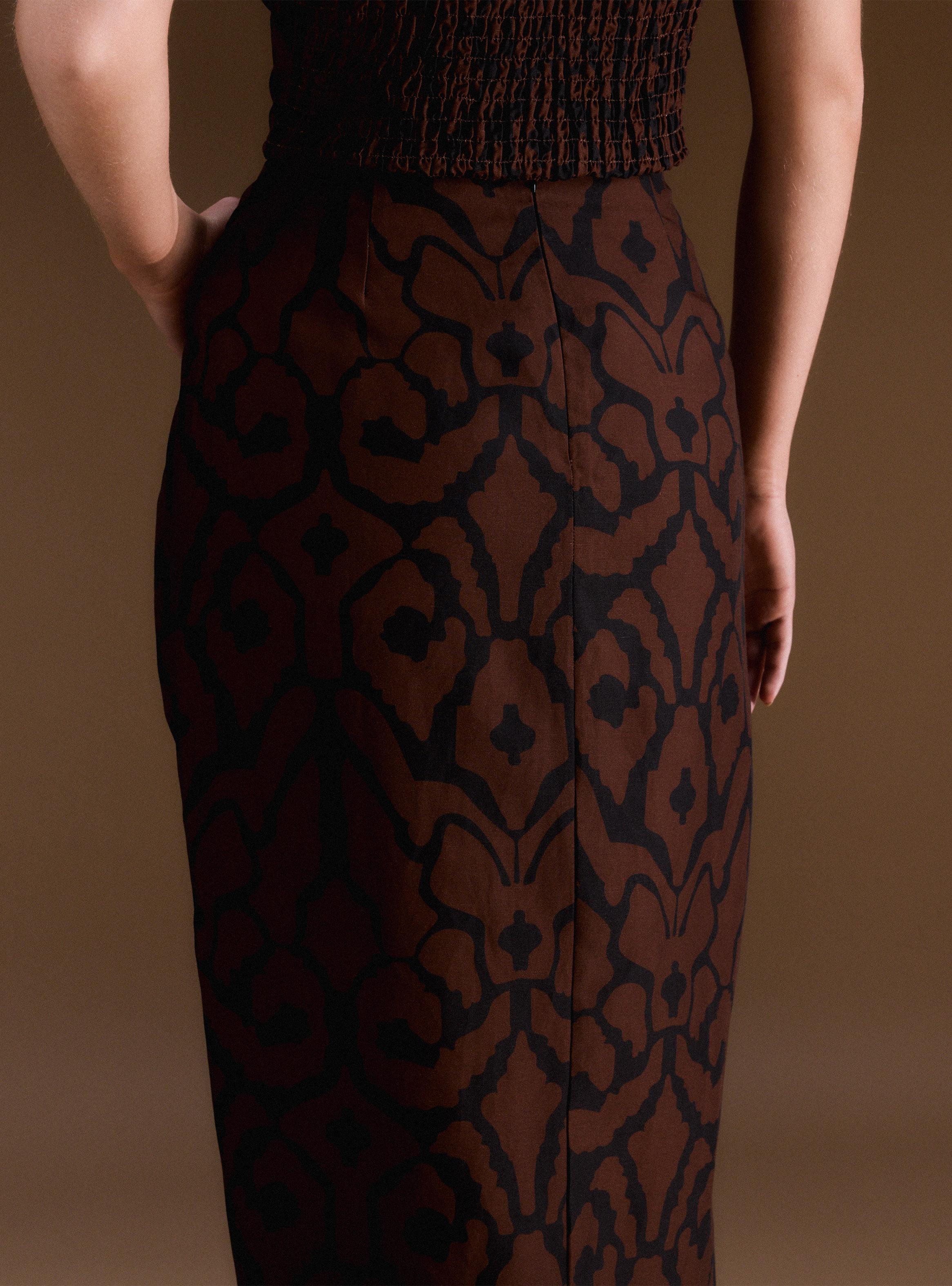 Falda Pareo Anudada con Drapeado Colección Ange Eyzaguirre-3