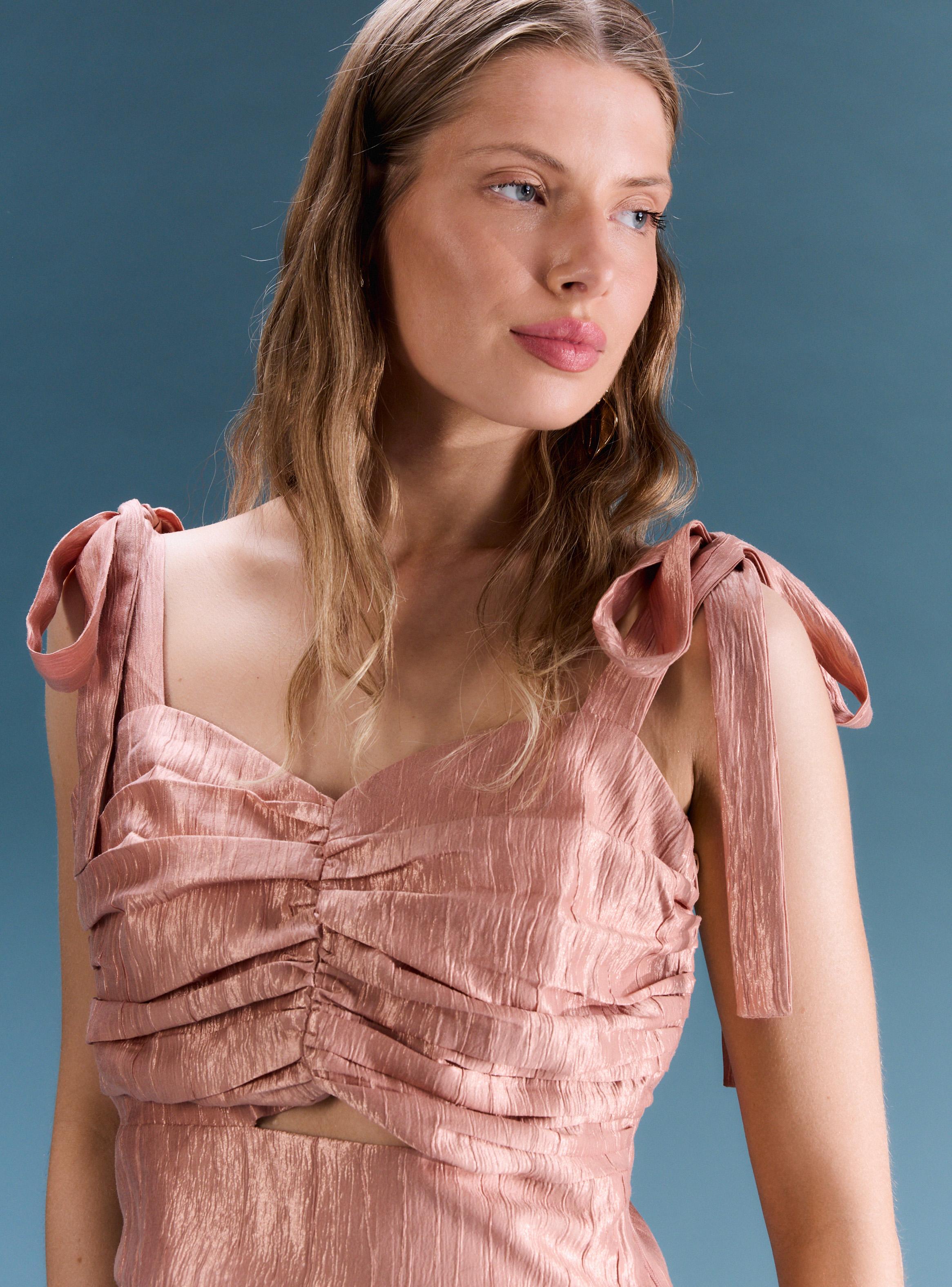 Blusa Drapeada Tirantes Finos Colección María Guldman-2