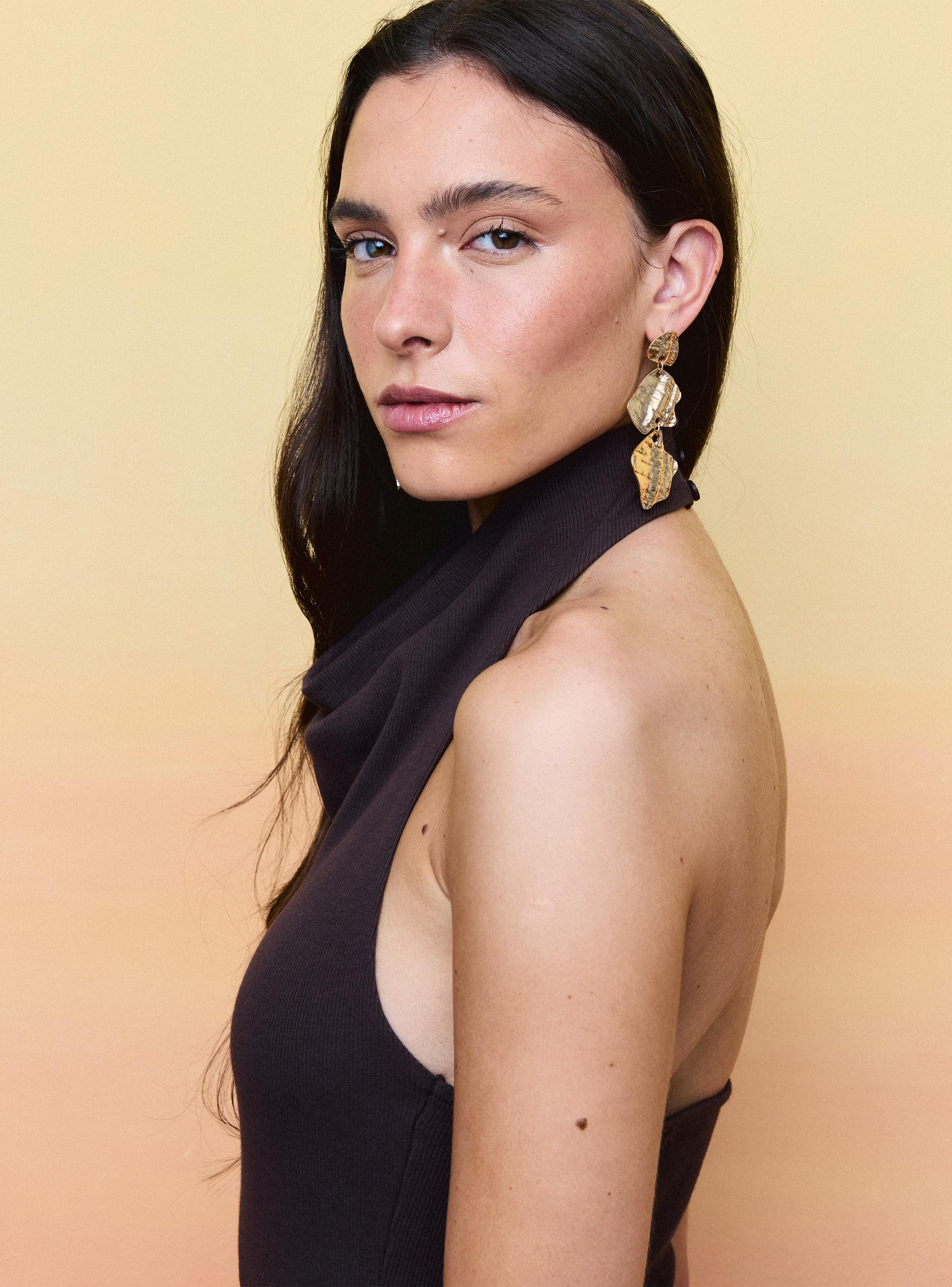 Vestido sin Mangas con Drapeado-3