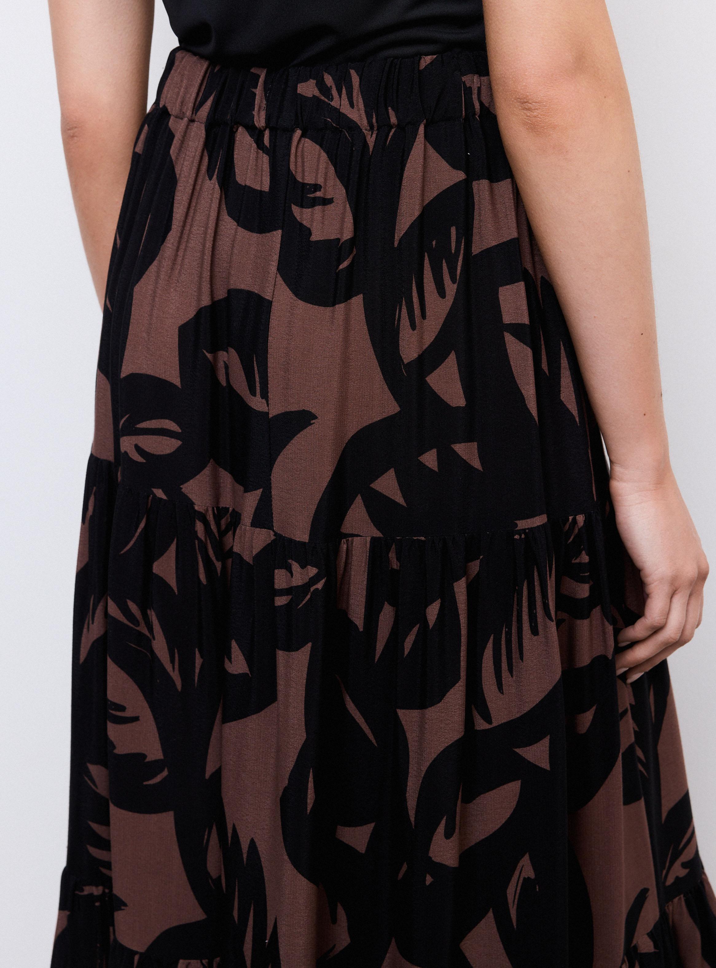 Falda Fluida Midi con Frunces-3