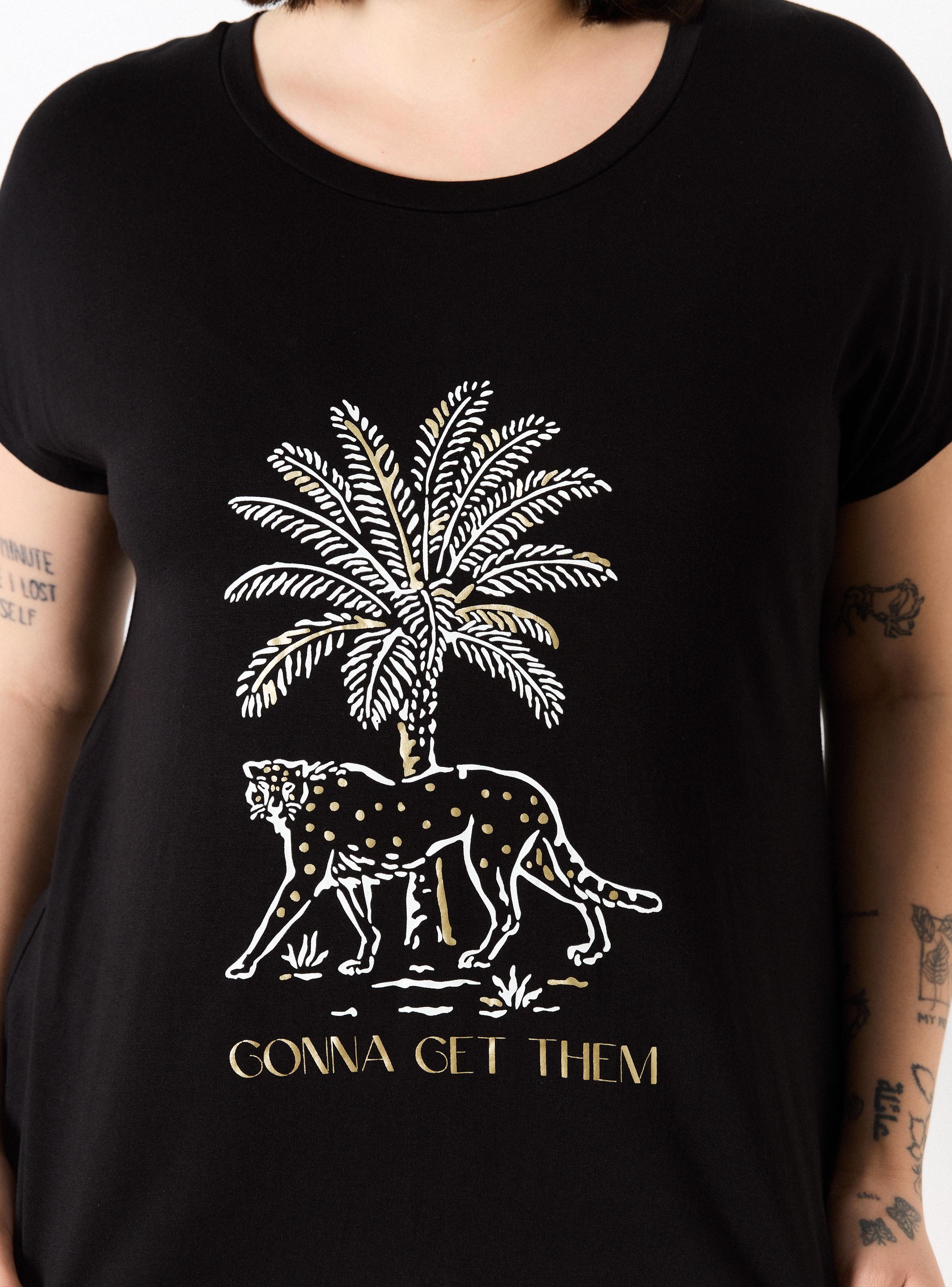 Polera Holgada con Estampado Boho-2