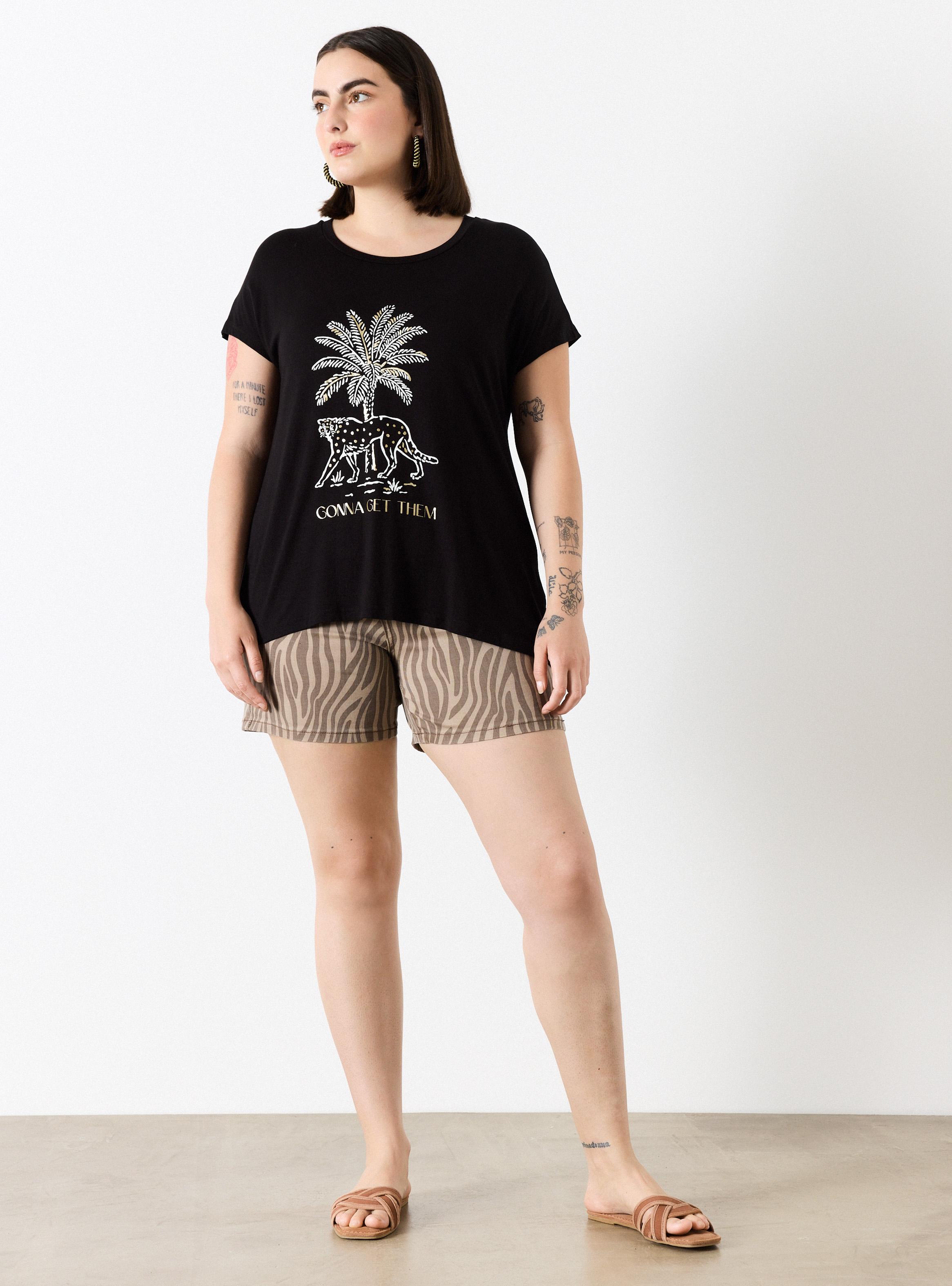 Polera Holgada con Estampado Boho-4