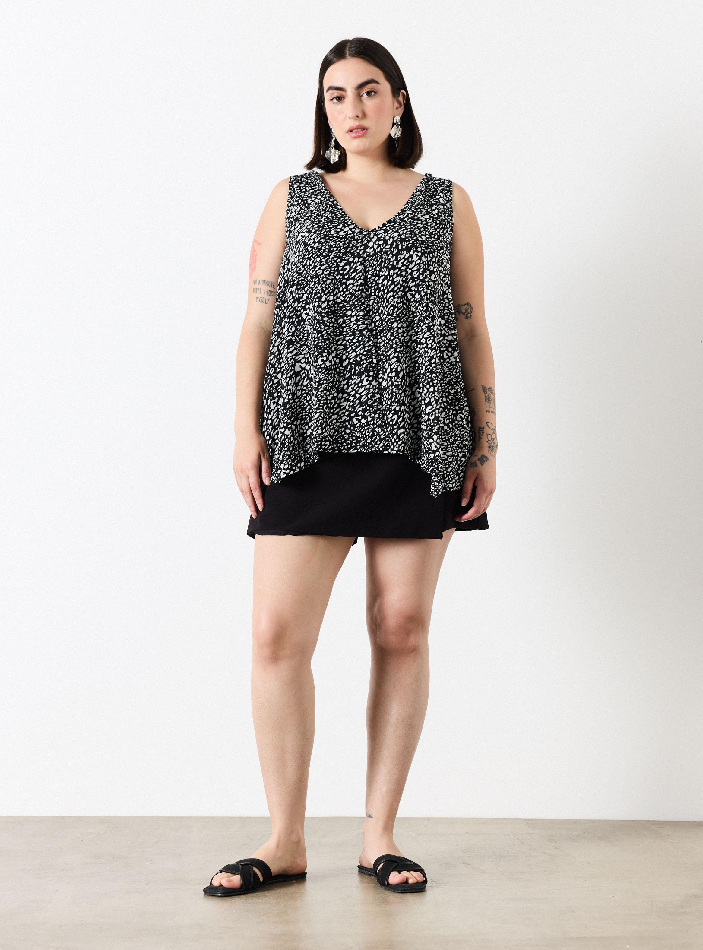 Blusa Elasticada en Capas-4