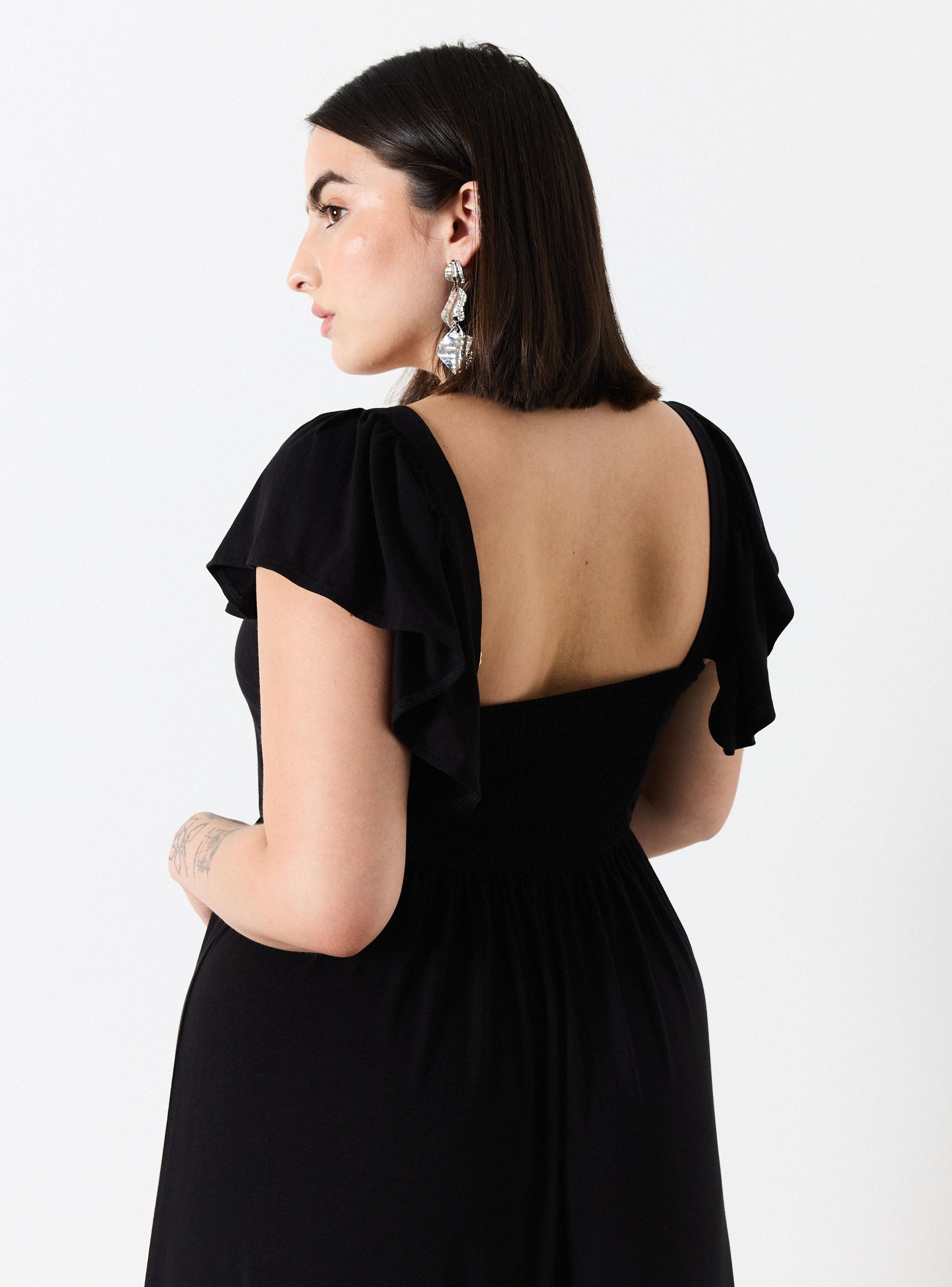 Vestido Largo Corte Imperio y Vuelos en Pabilos-3