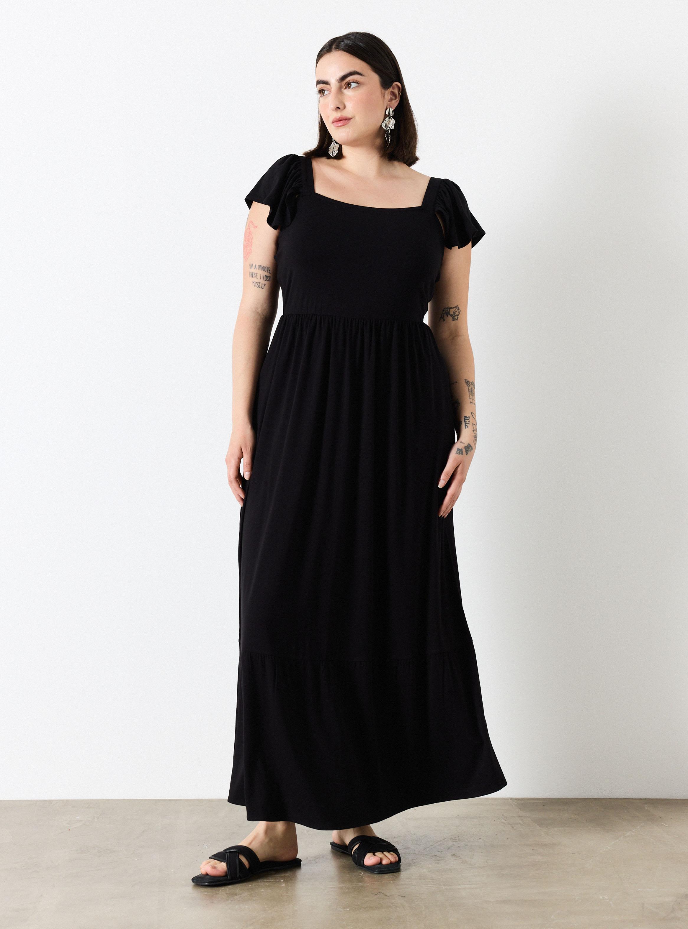 Vestido Largo Corte Imperio y Vuelos en Pabilos-4