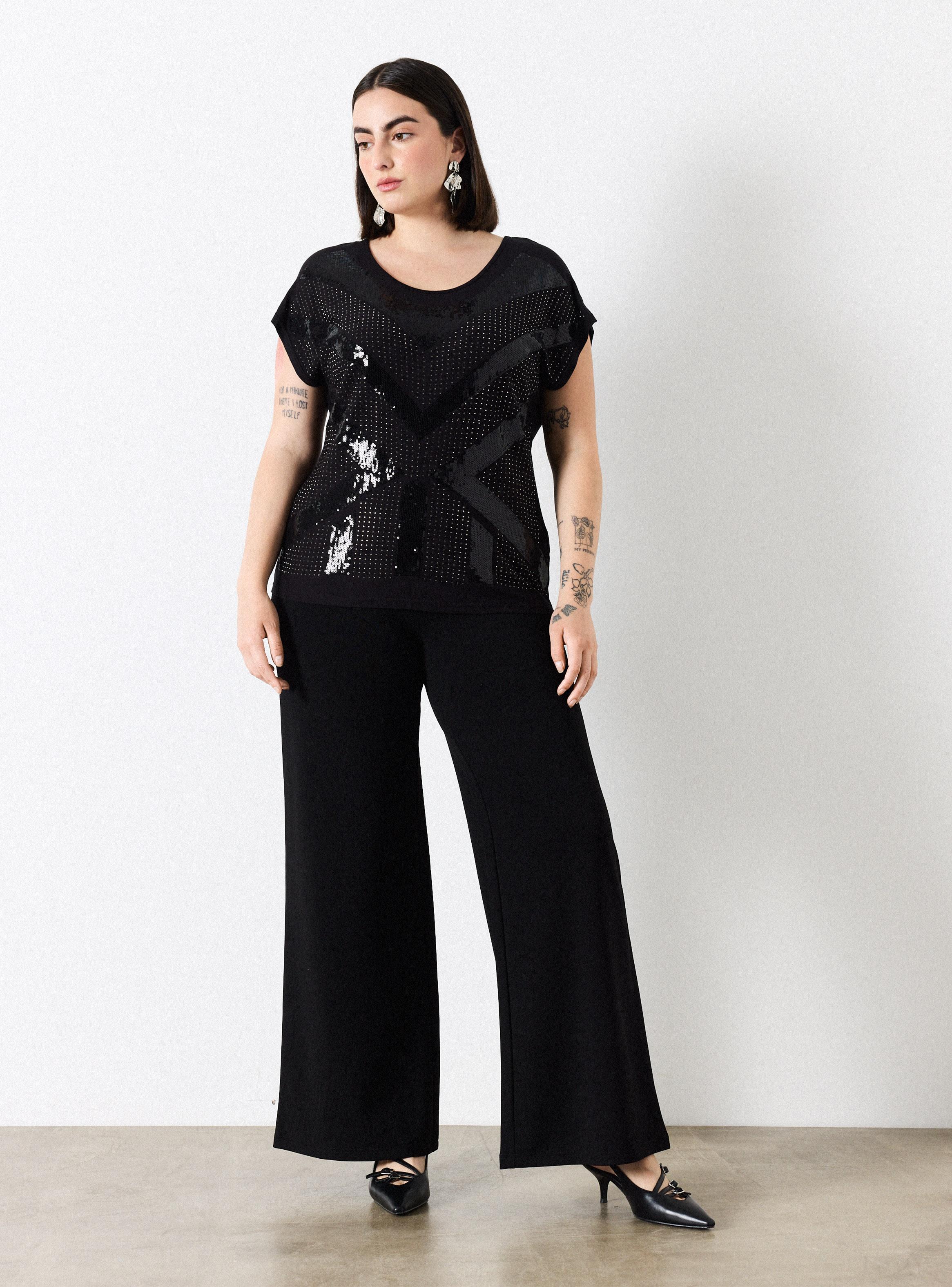 Polera Lentejuelas y Espalda Descubierta-4