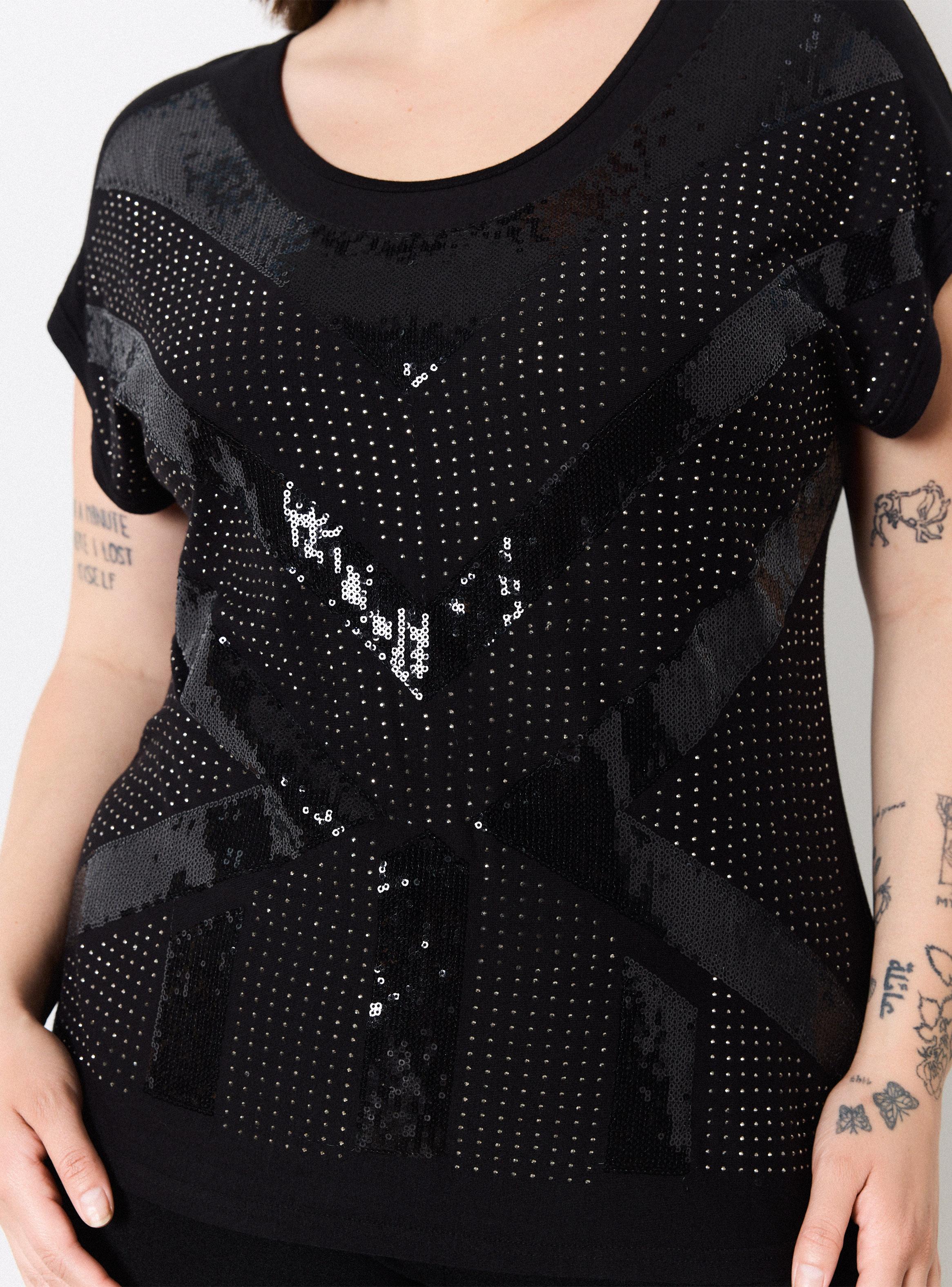 Polera Lentejuelas y Espalda Descubierta-2