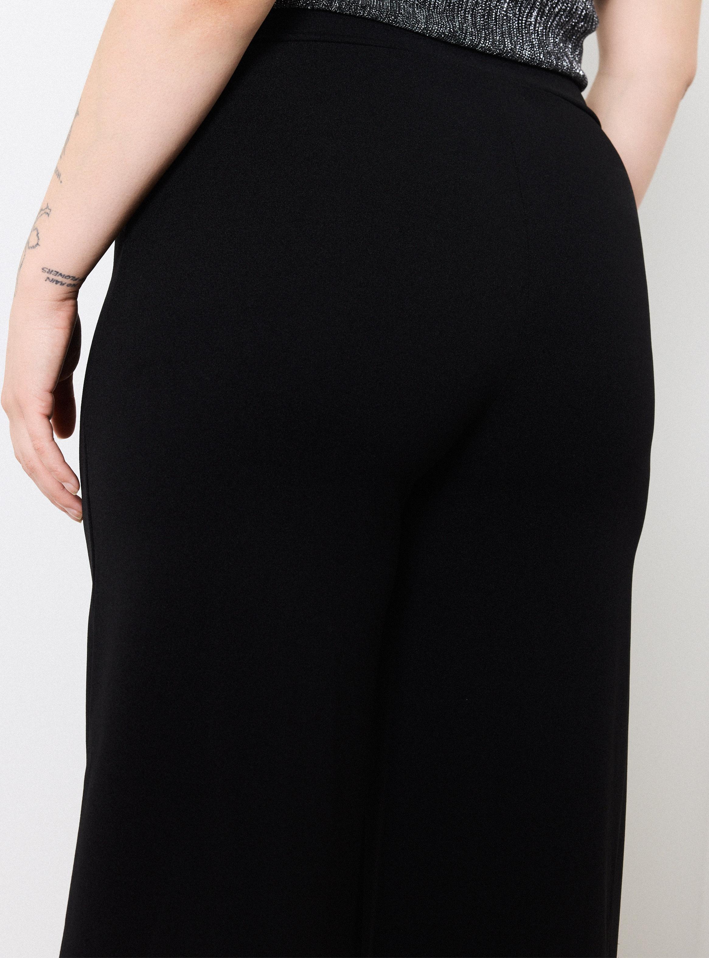 Pantalón Ancho de Punto Pretina en V Talla Curvy-2