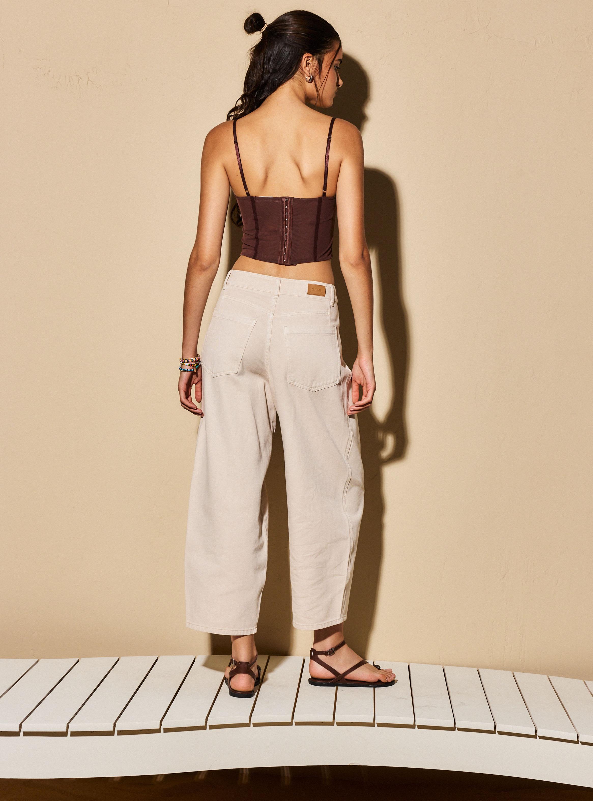 Polera Tipo Corset Encaje y Mesh-5