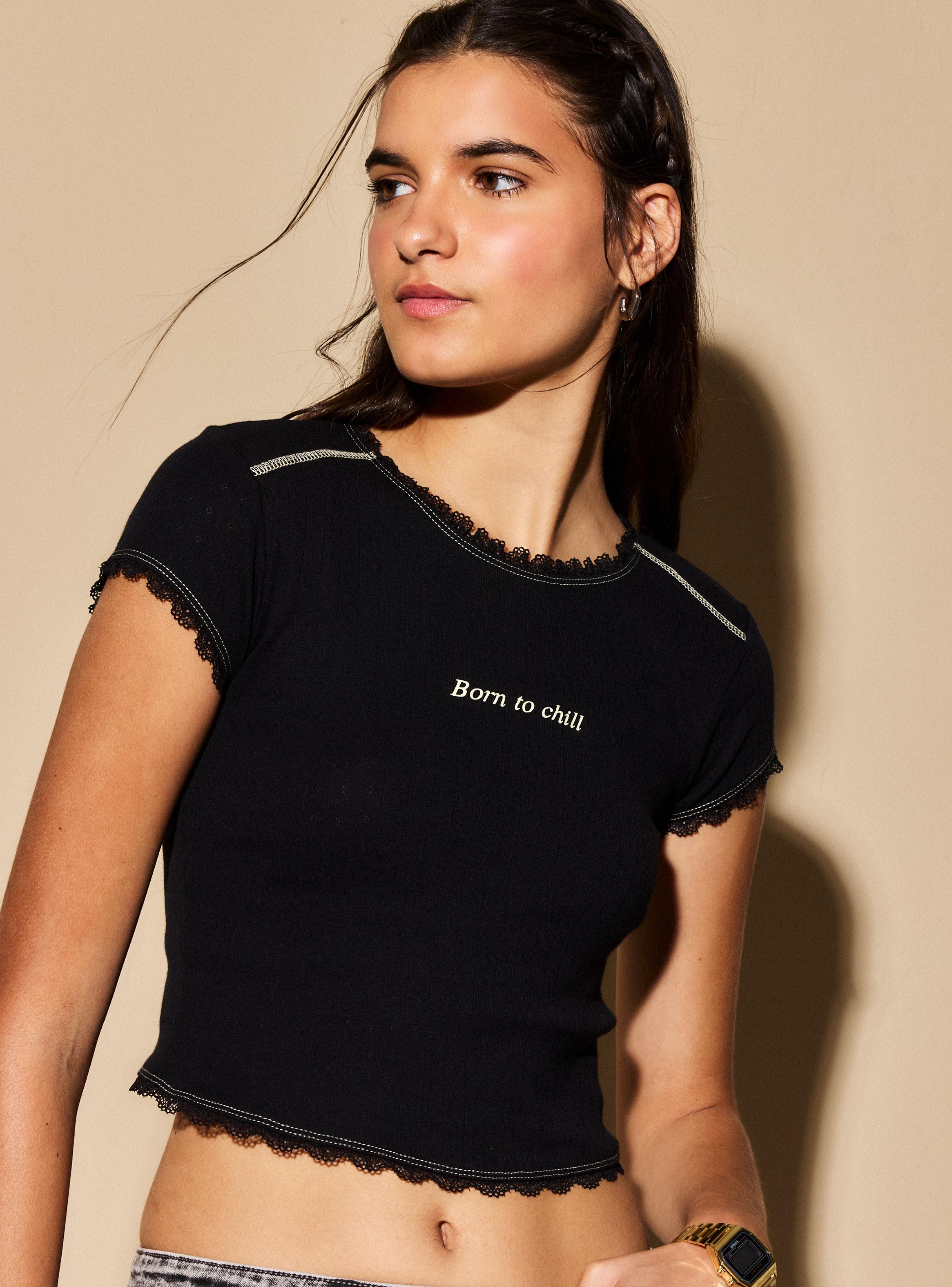 Polera Detalle Encaje Chill-2