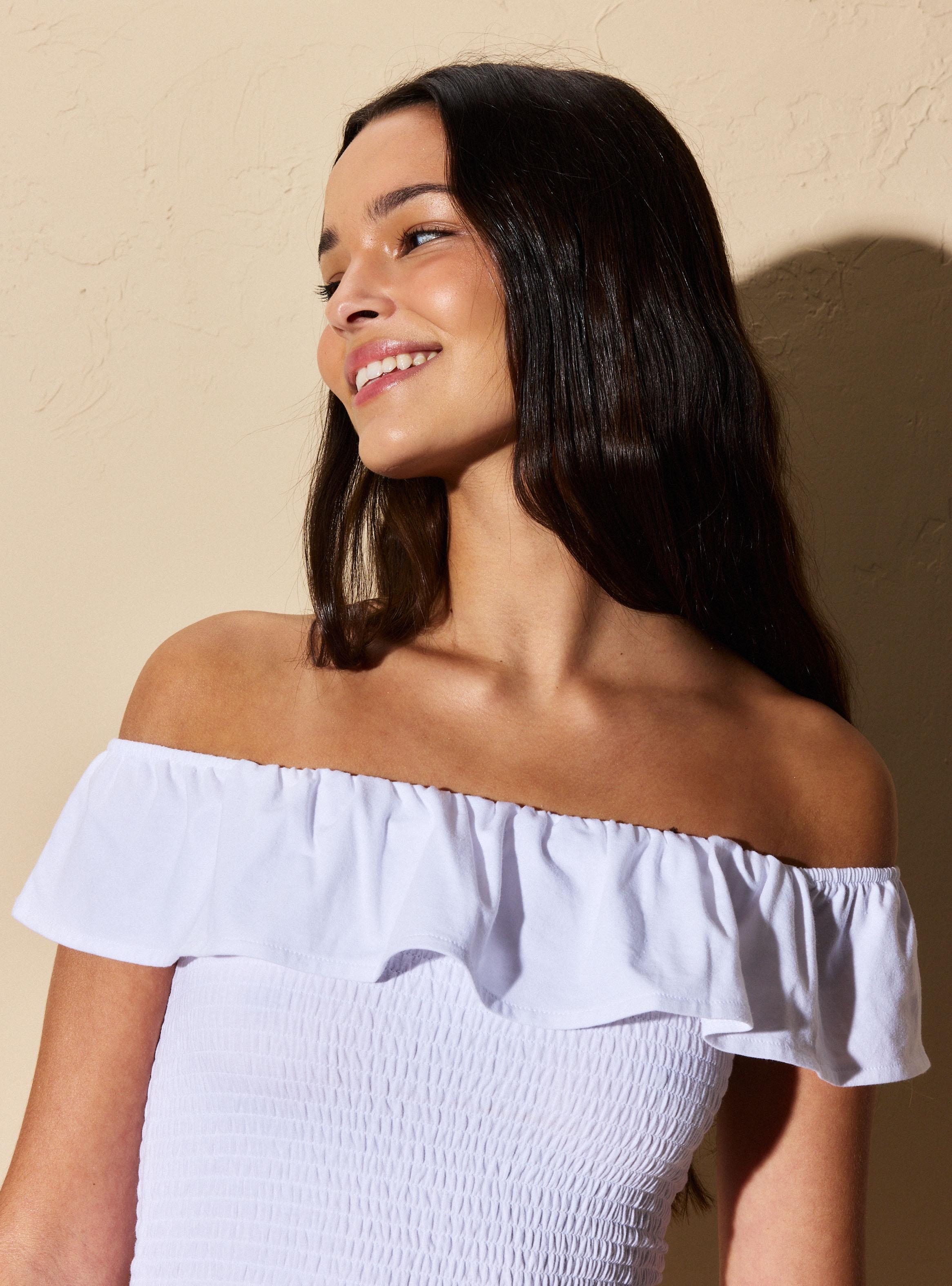 Polera Off Shoulder con Panal-2