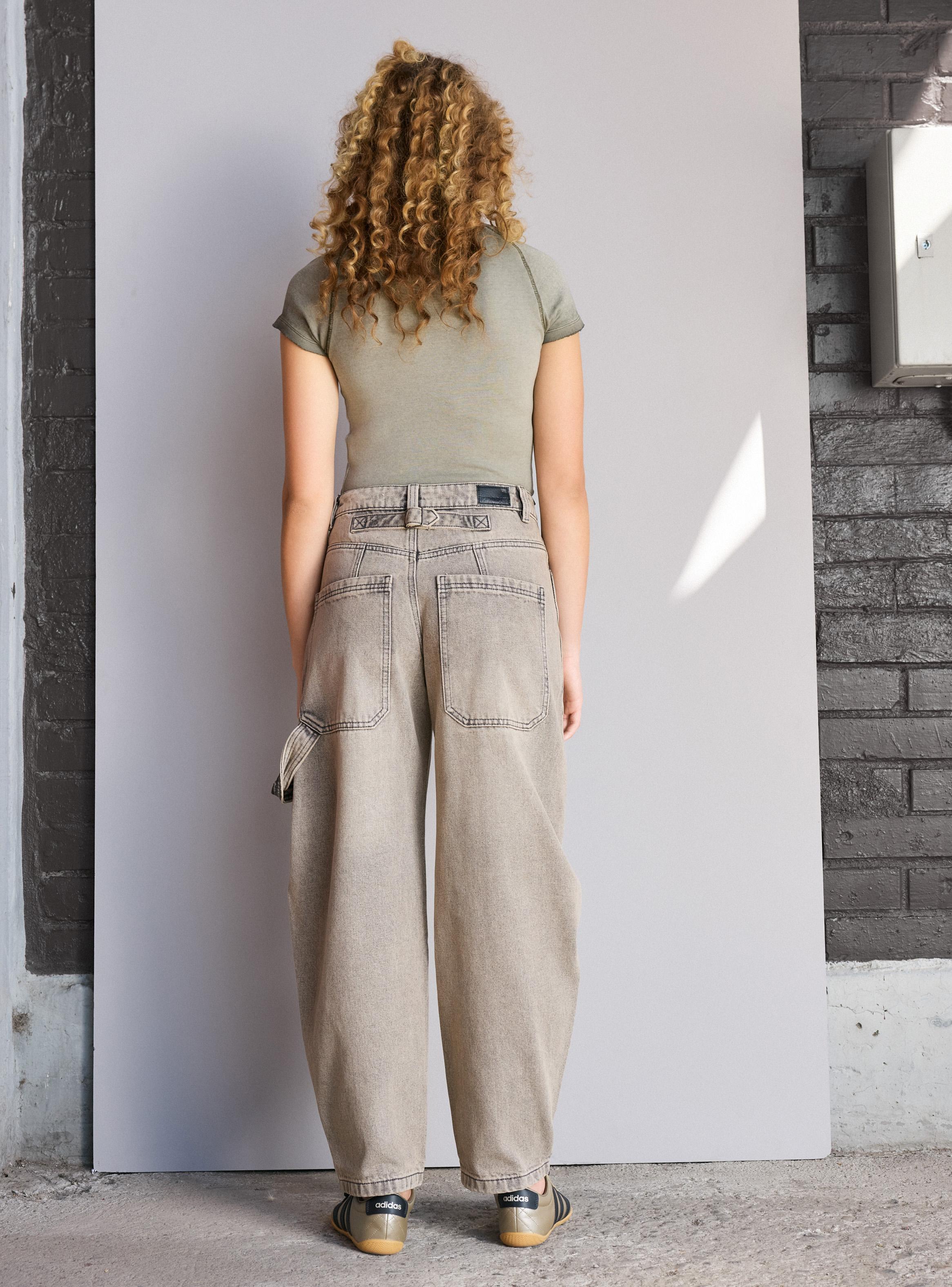 Jeans Balloon Hebilla Trasera Ajustable-5