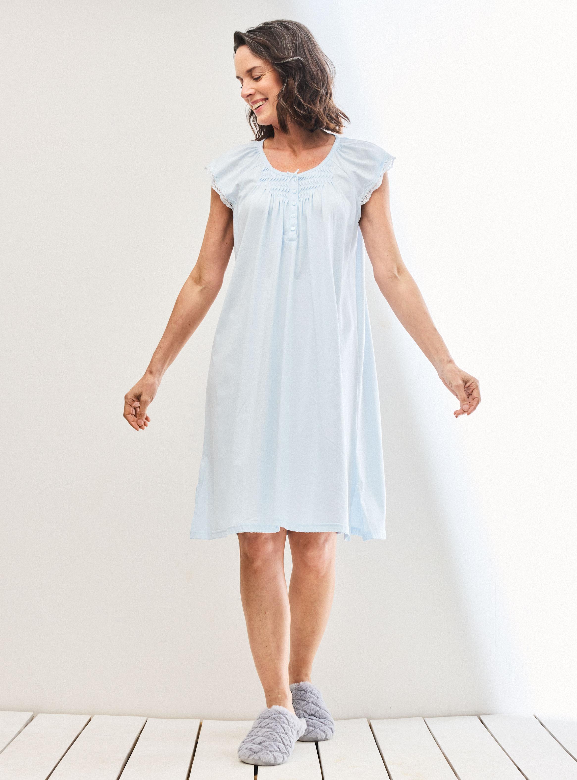 Camisa de Dormir 1 Color Detalle Bordado-4