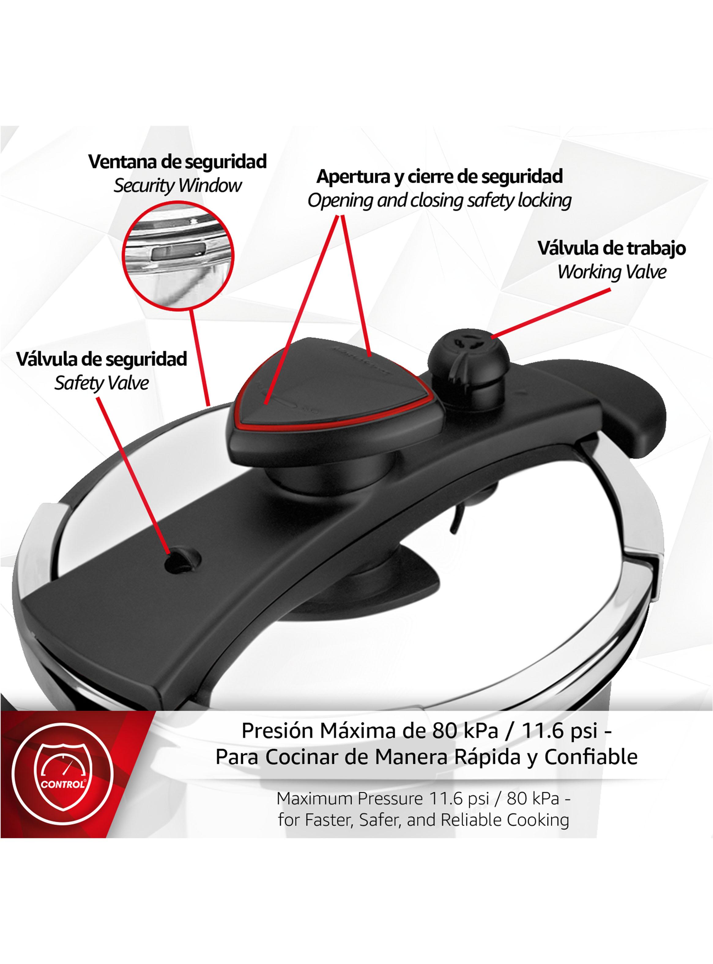 Olla a Presión Astra 6 Litros Acero Inoxidable-5