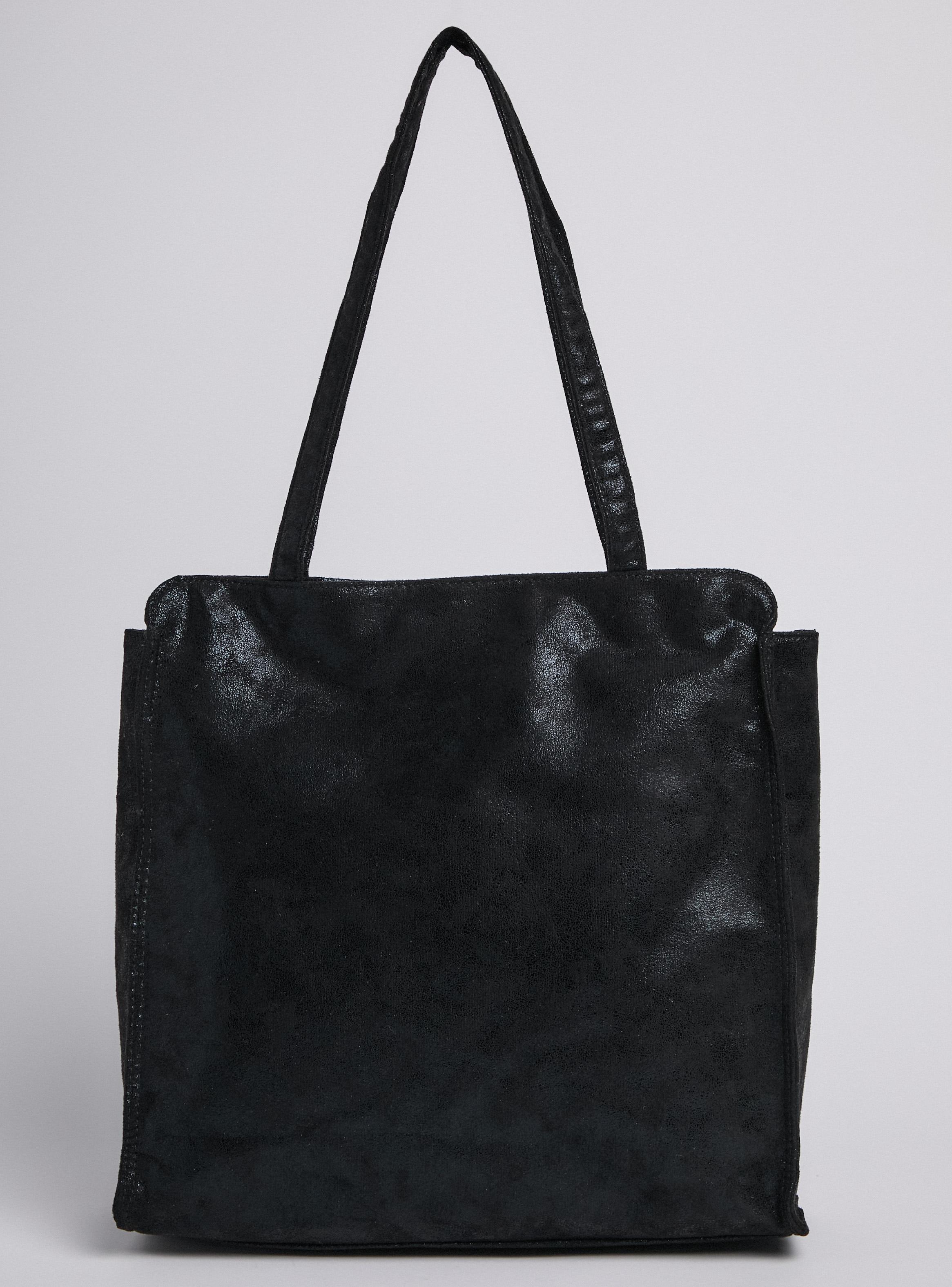 Cartera Totebag Efecto Brillante con Cadena-2