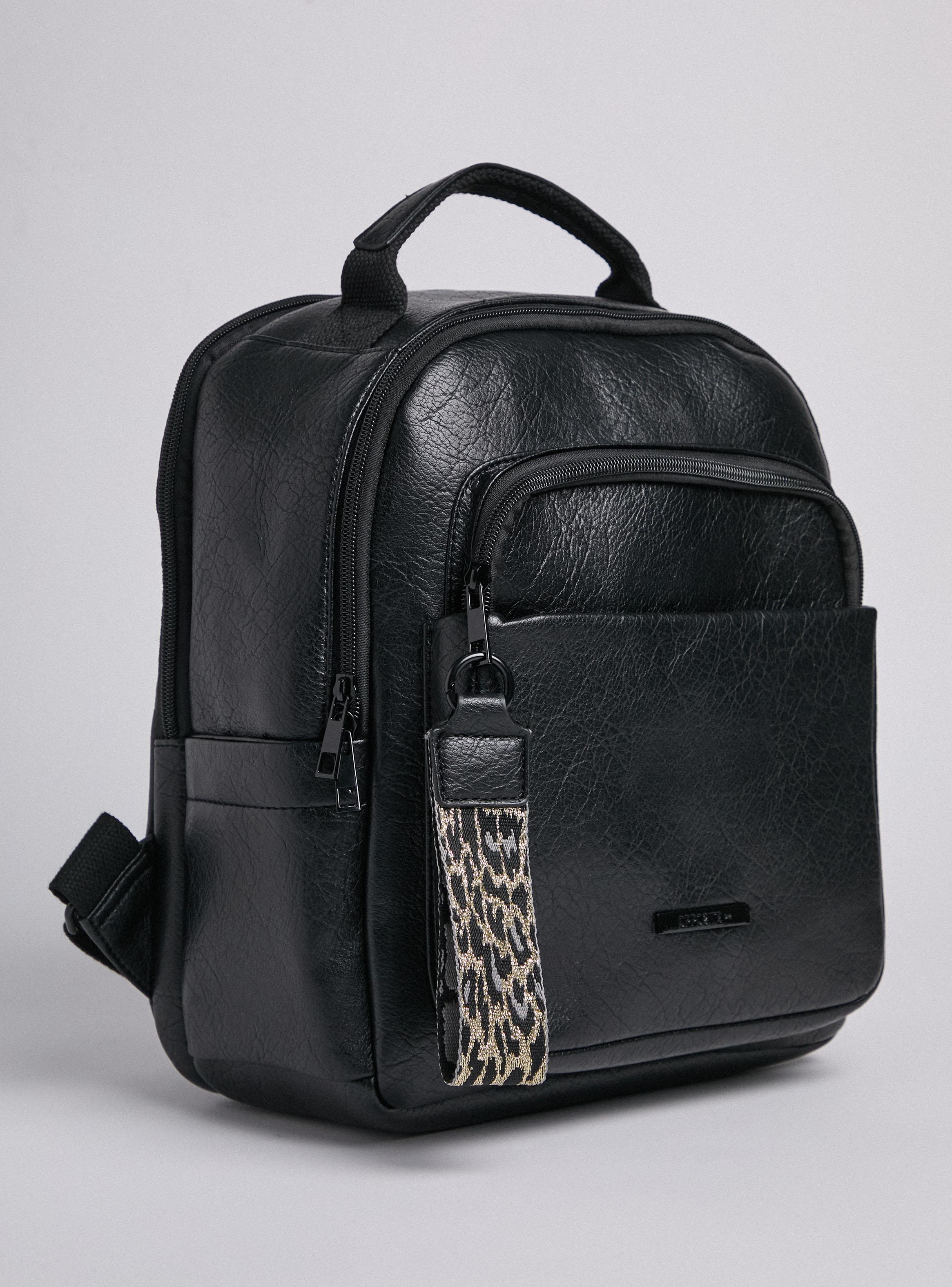 Mochila Básica con Detalle Animal Print-3