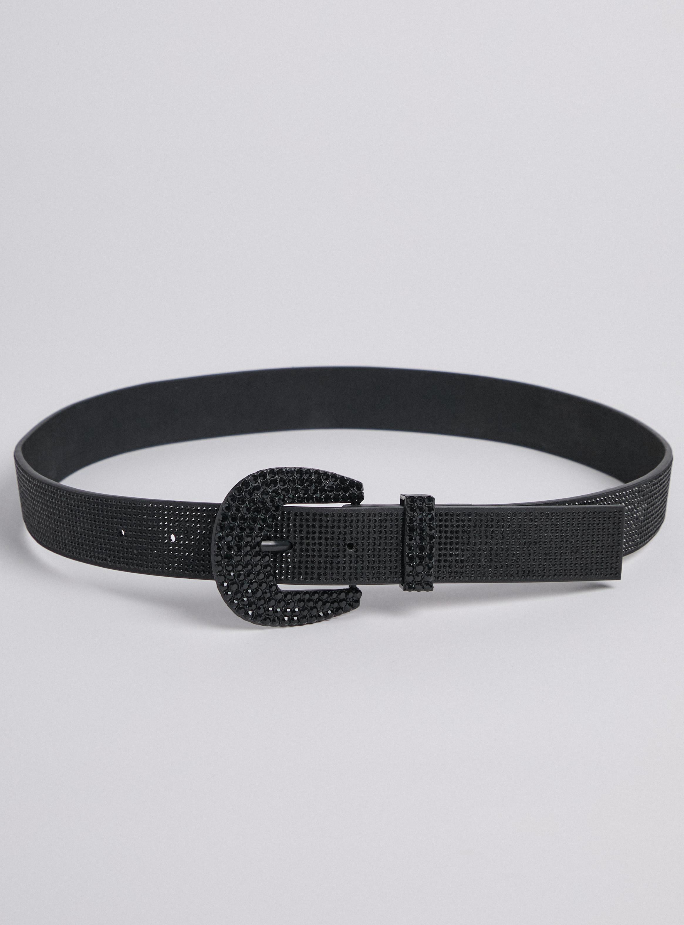 Cinturón Brillos Cuero Sintético-1