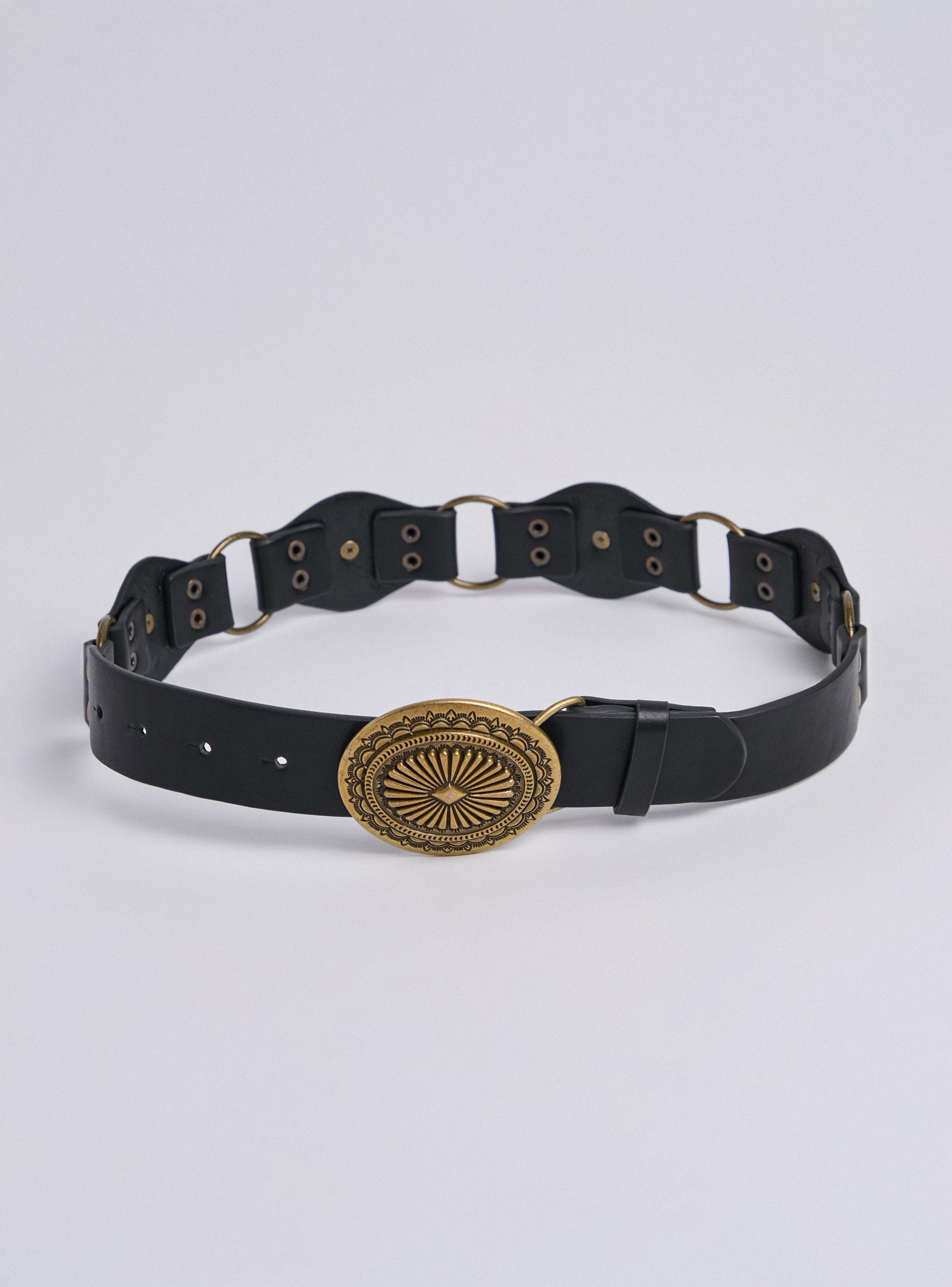 Cinturón Eslabones Boho Cuero Sintético-1