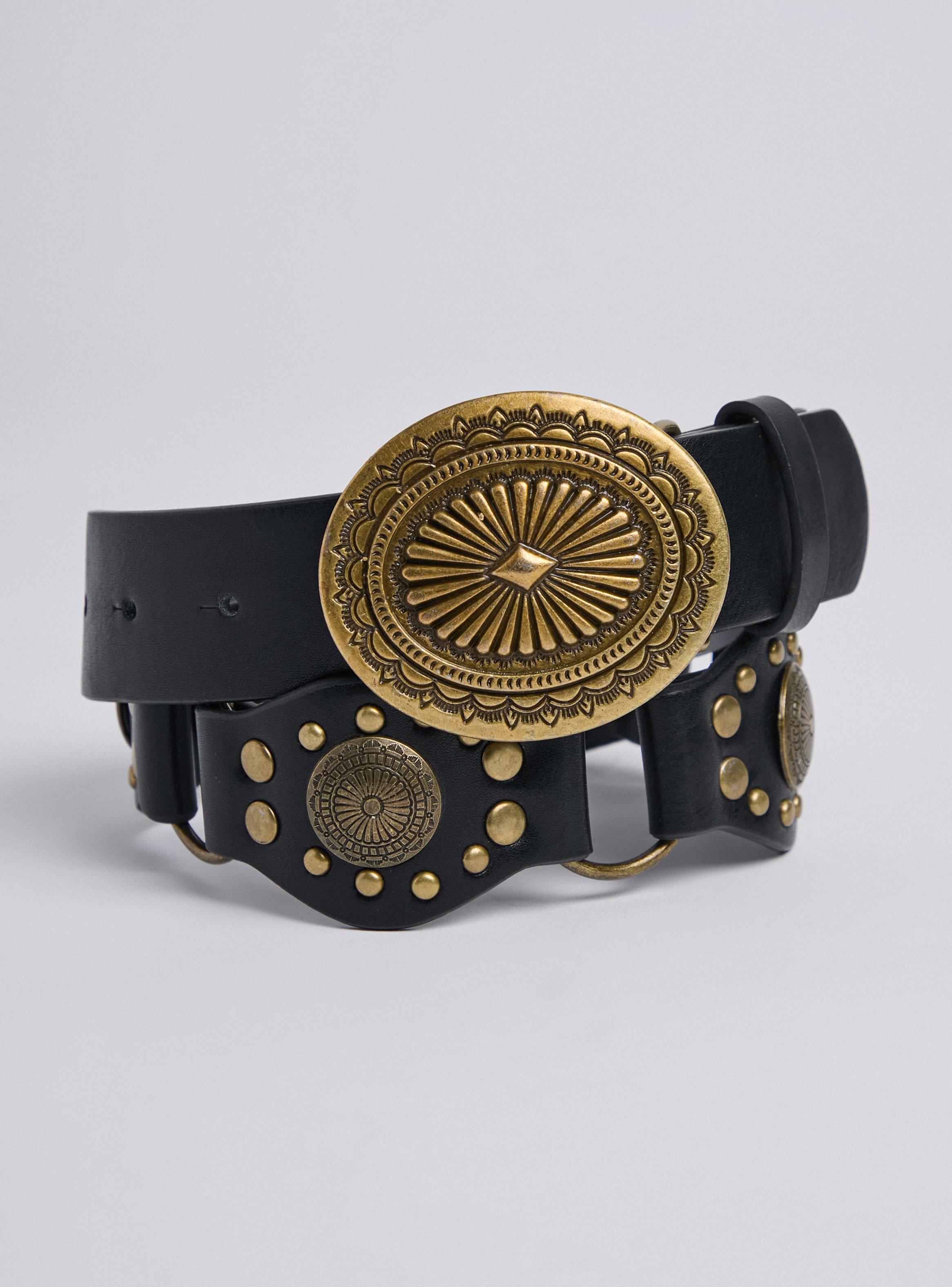 Cinturón Eslabones Boho Cuero Sintético-0