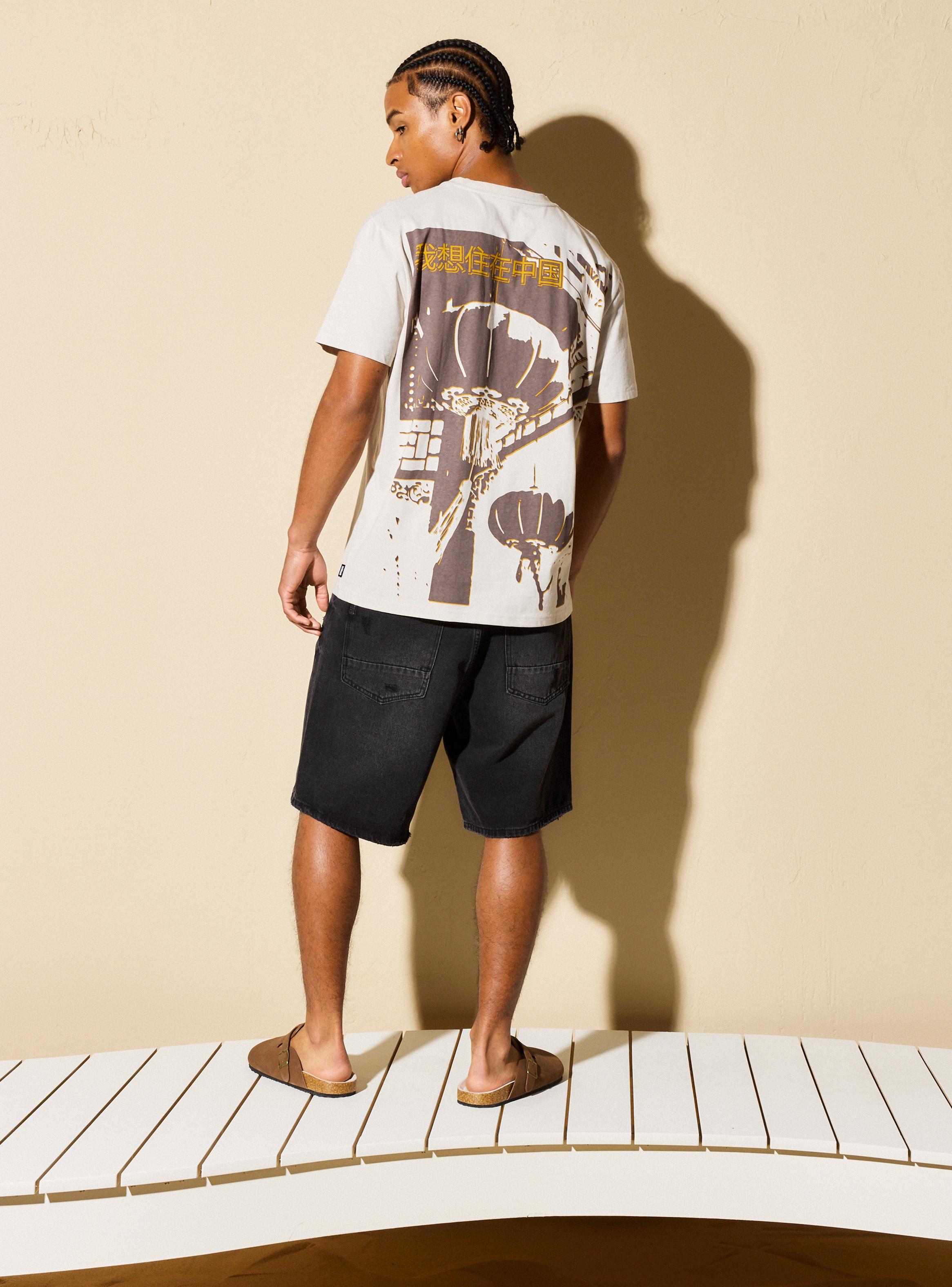 Short Oscuro Roturas Denim-5